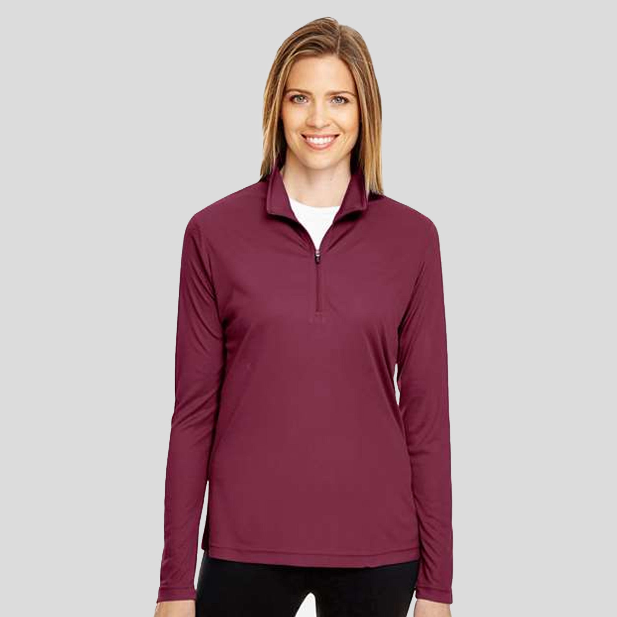 Women's Zone Performance Quarter-Zip Pullover | Sport Maroon