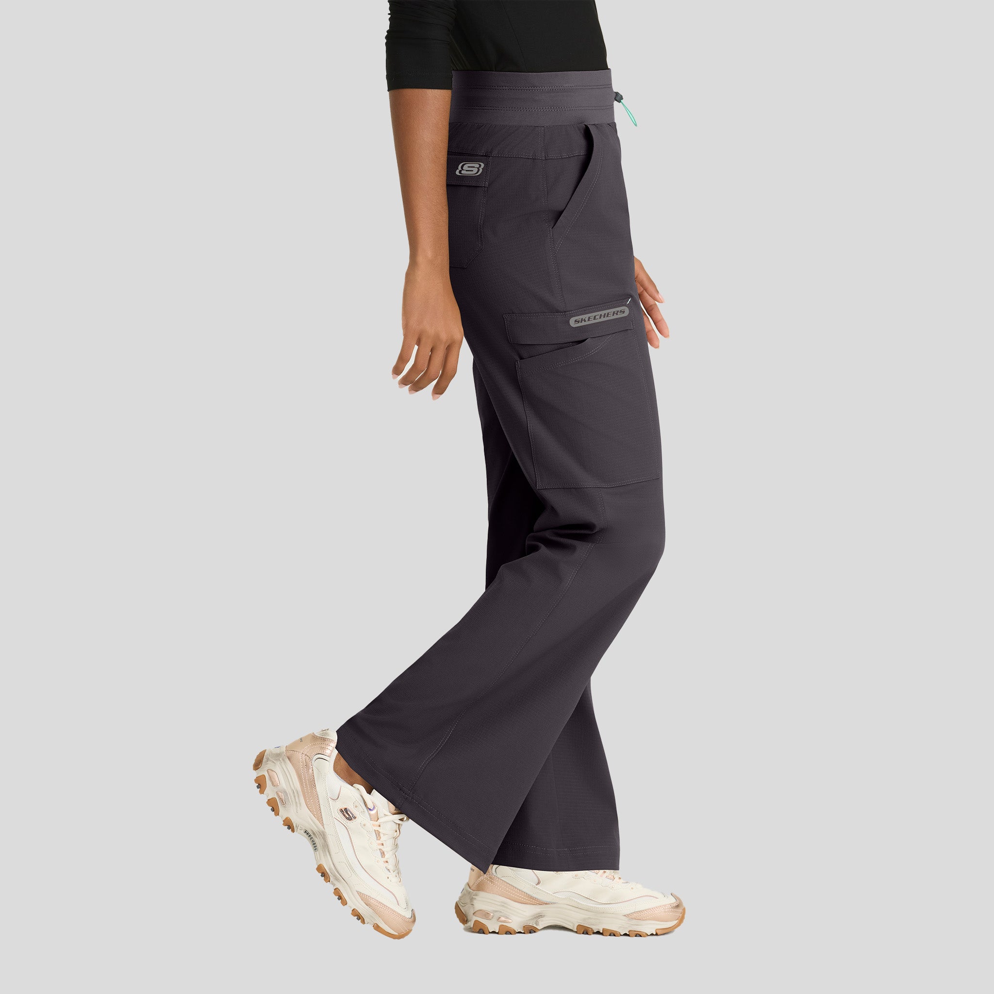 Explore 5-Pocket Knit Waistband Fit & Flare Pant | Pewter