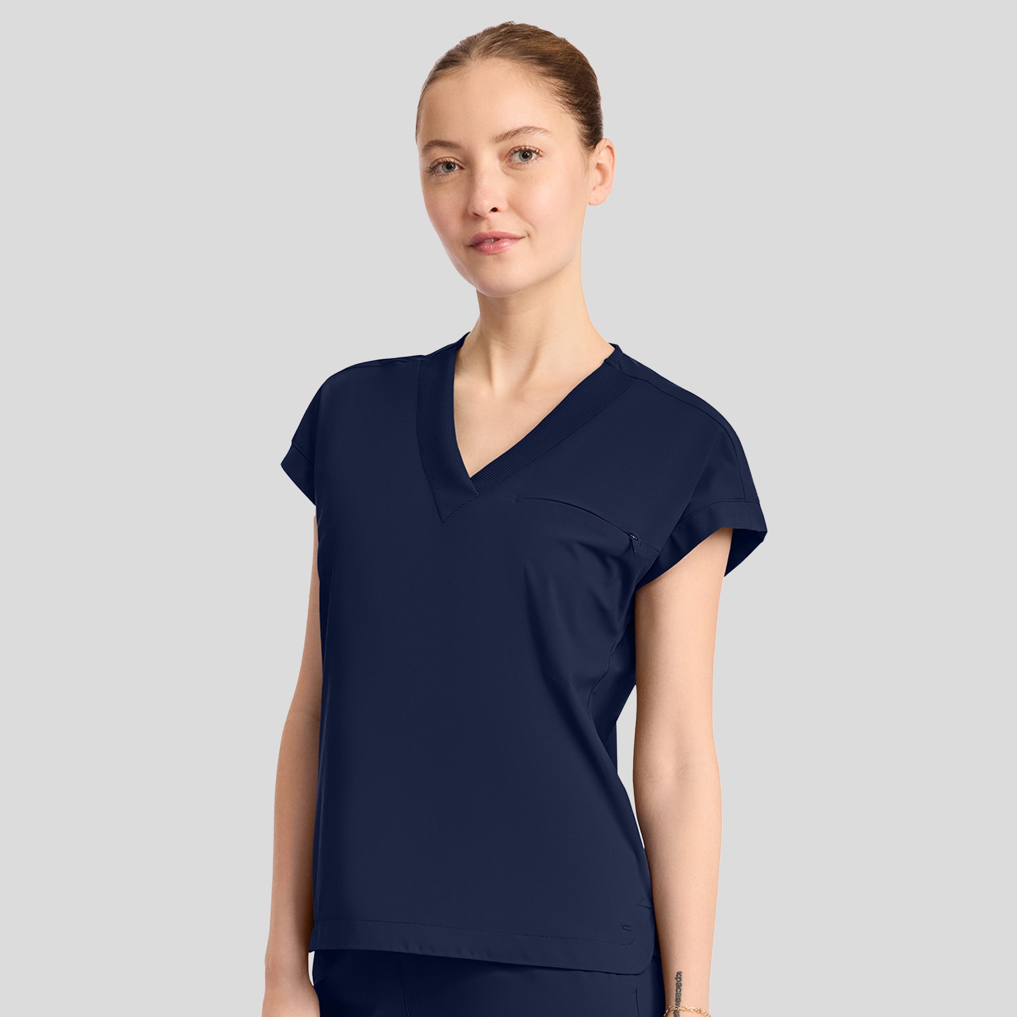 Dolman V-Neck Top | Navy