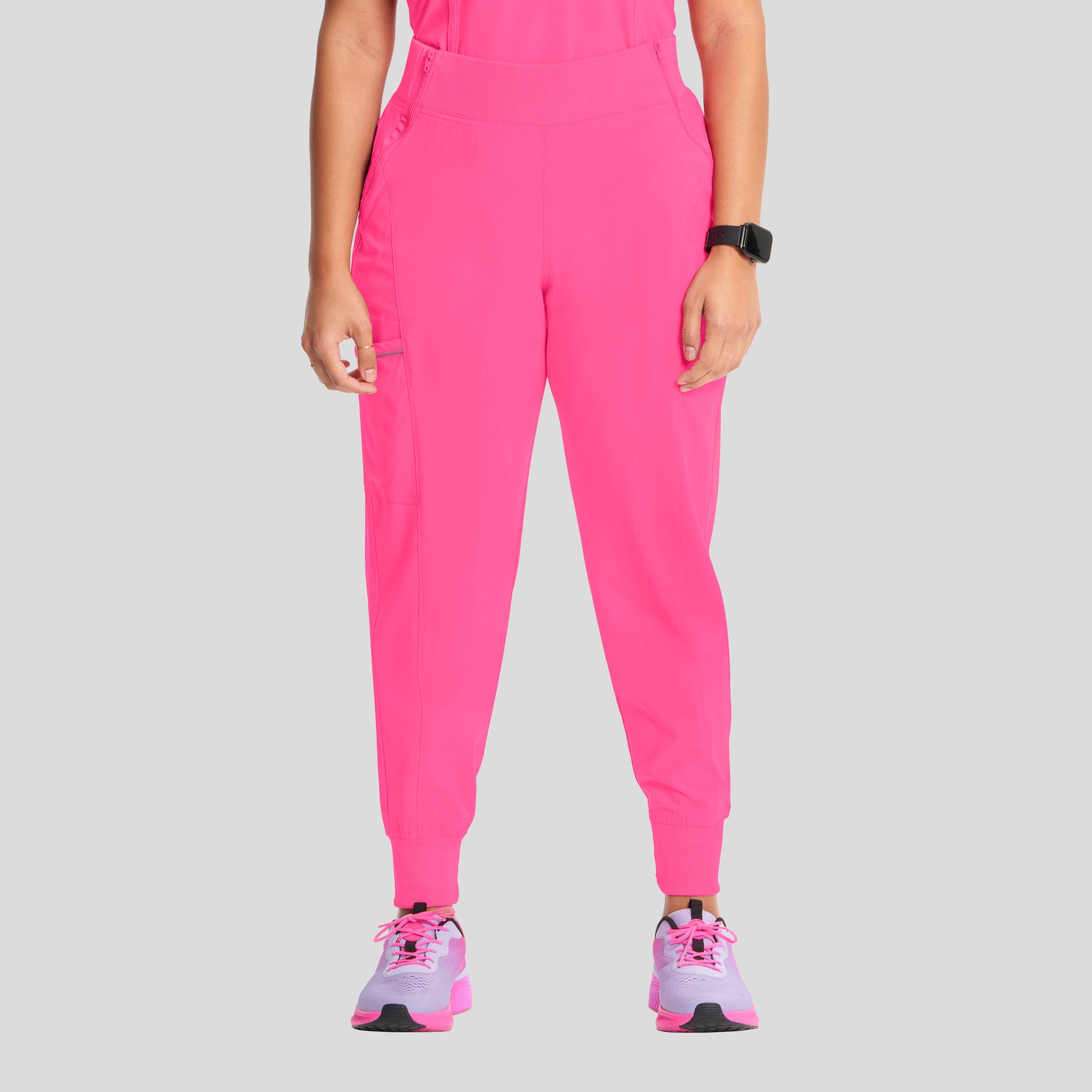 Infinity Elastic Waistband Jogger Scrub Pant | Pink