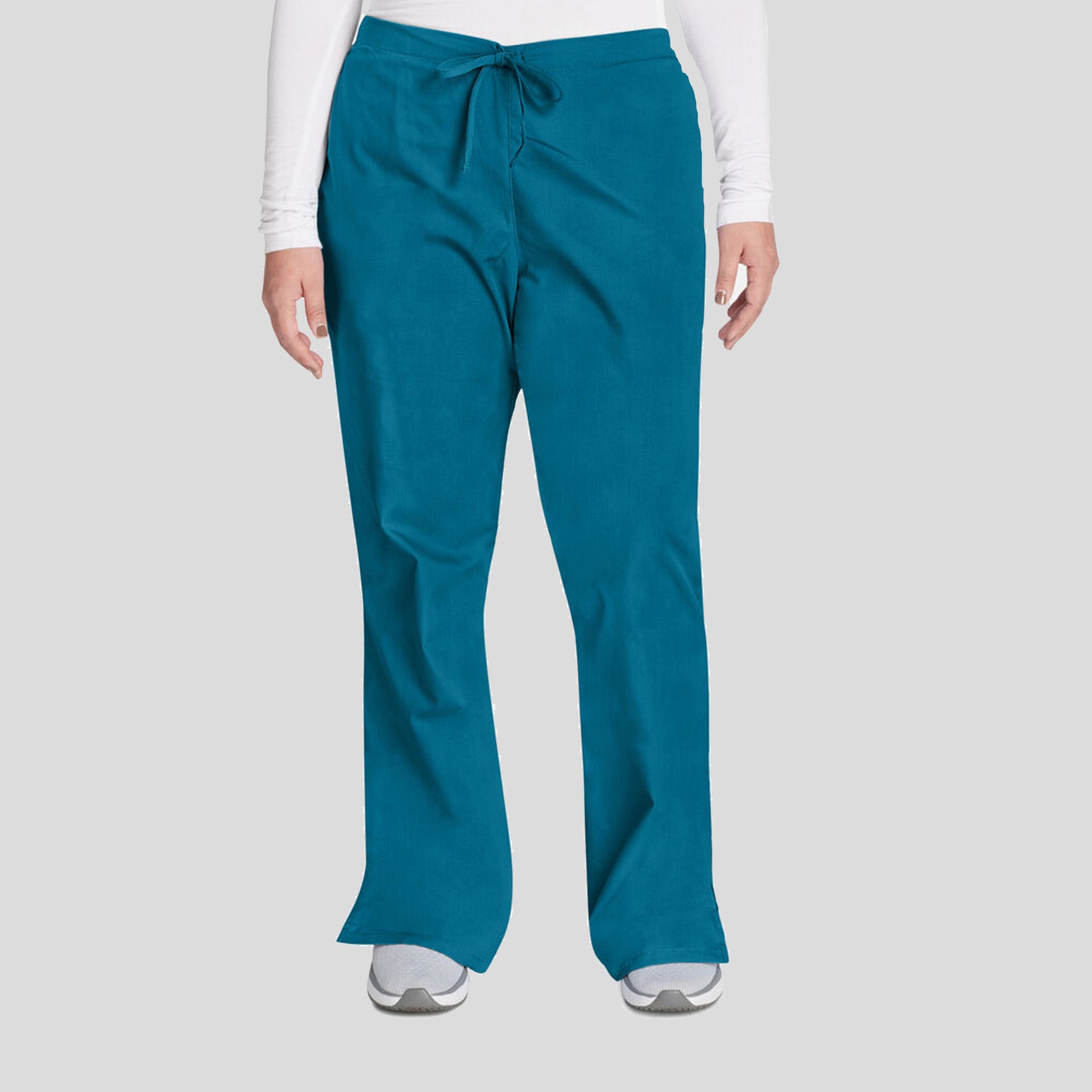 Natural Rise Flare Leg Drawstring Pant | Caribbean