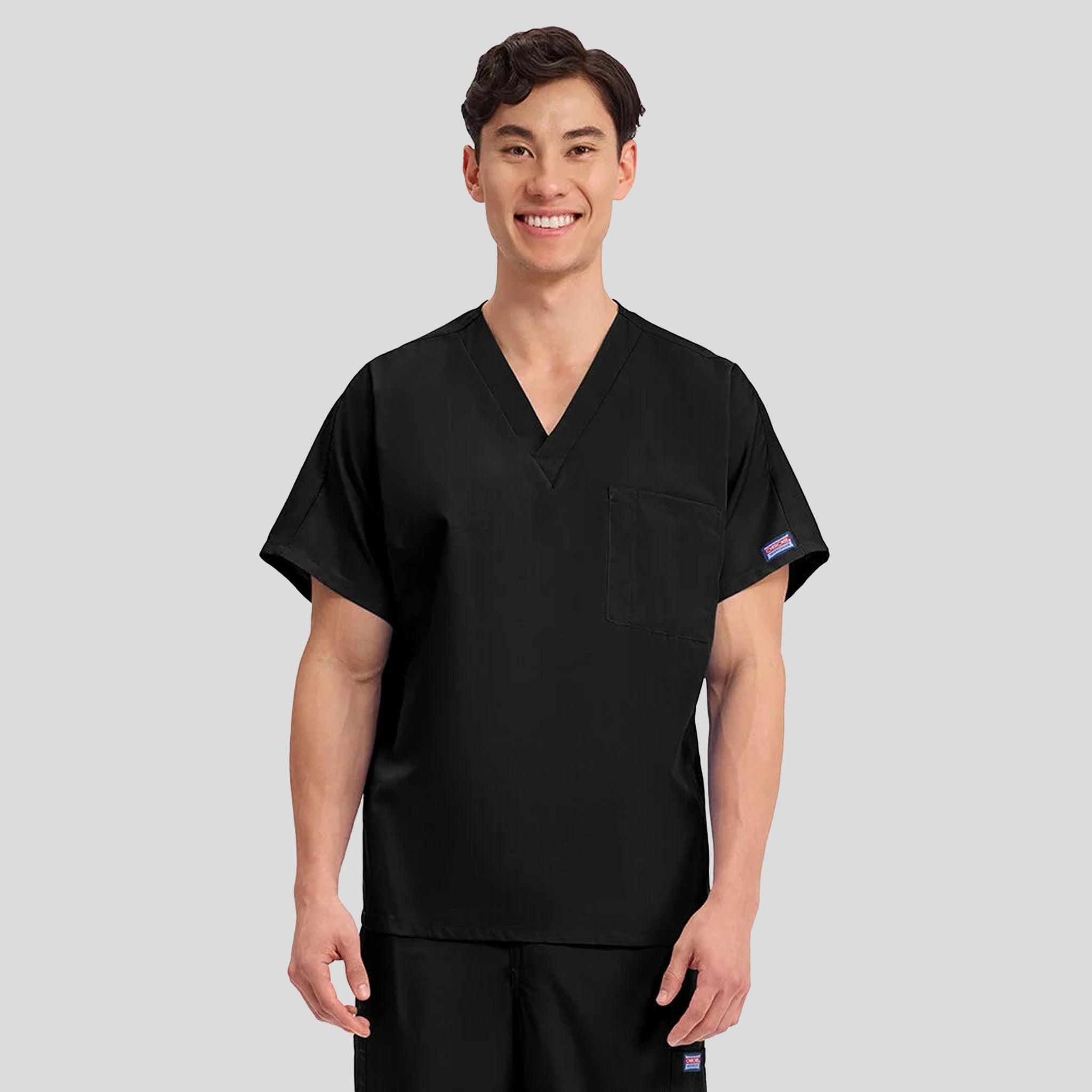 Unisex V-Neck 1 Pocket | Black