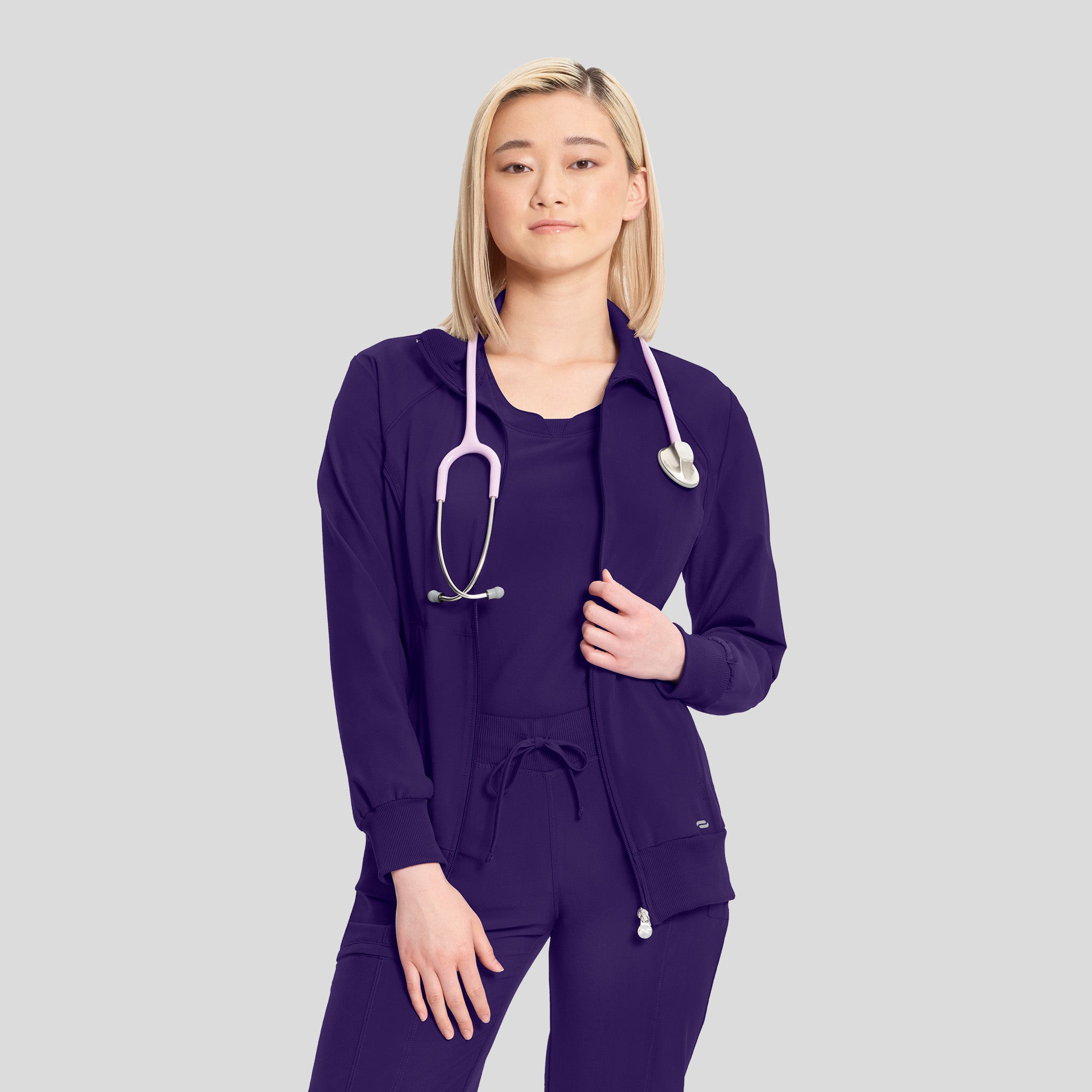 Women's Zip Front Warm-Up | Grape