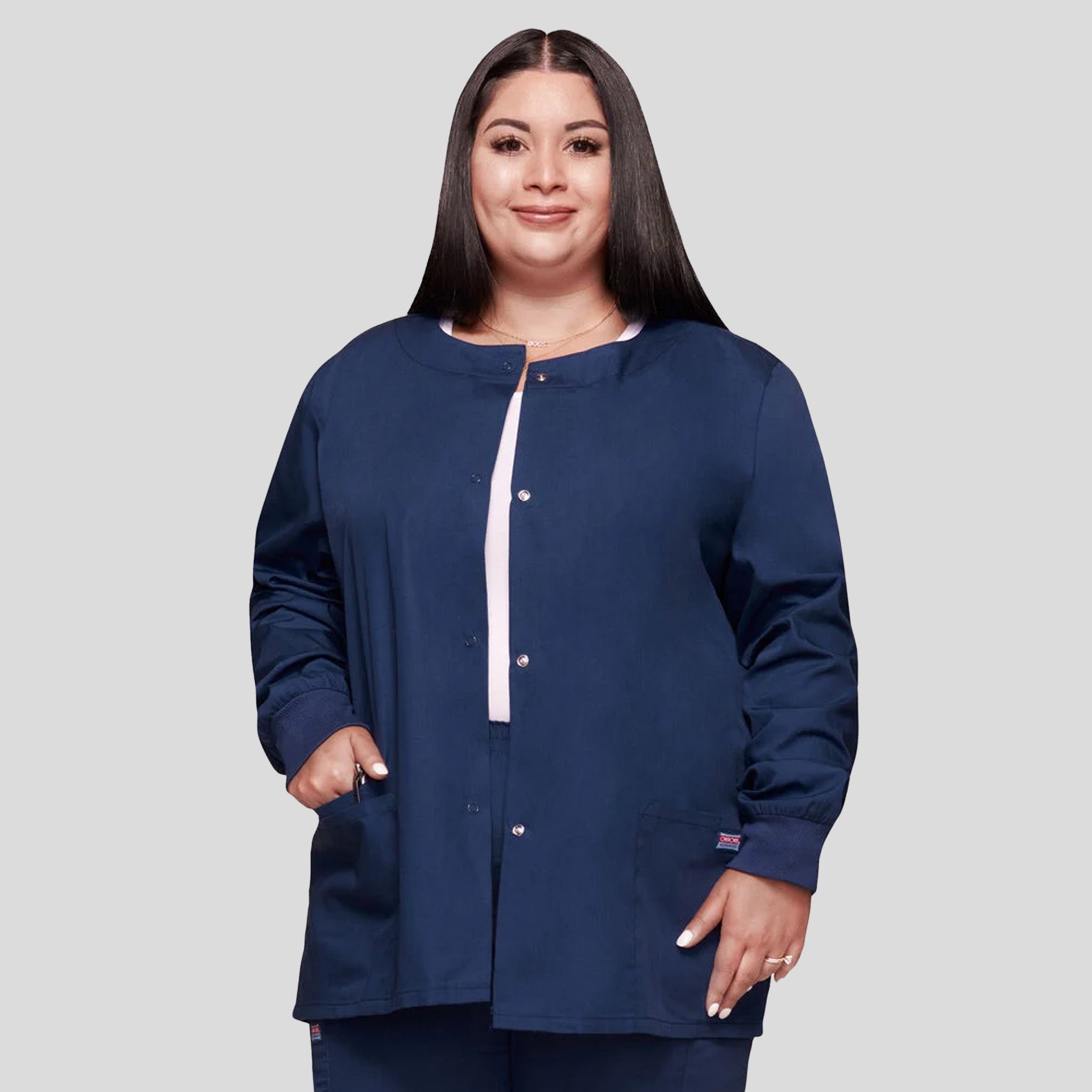 Women's Snap Front Jacket | Navy
