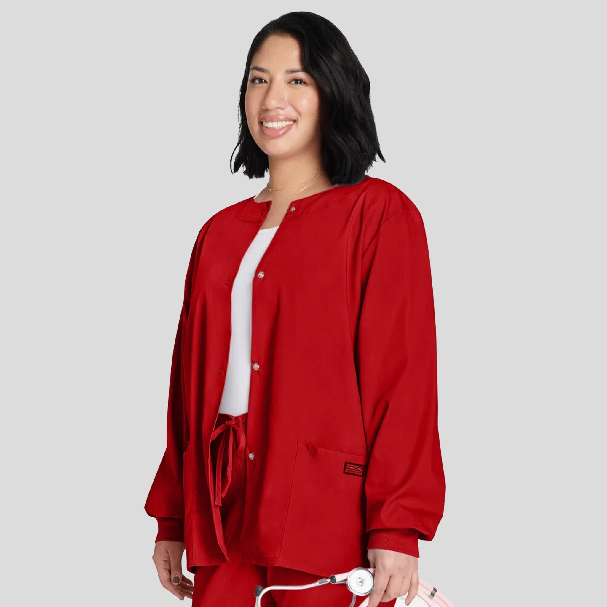 Women's Snap Front Jacket | Red