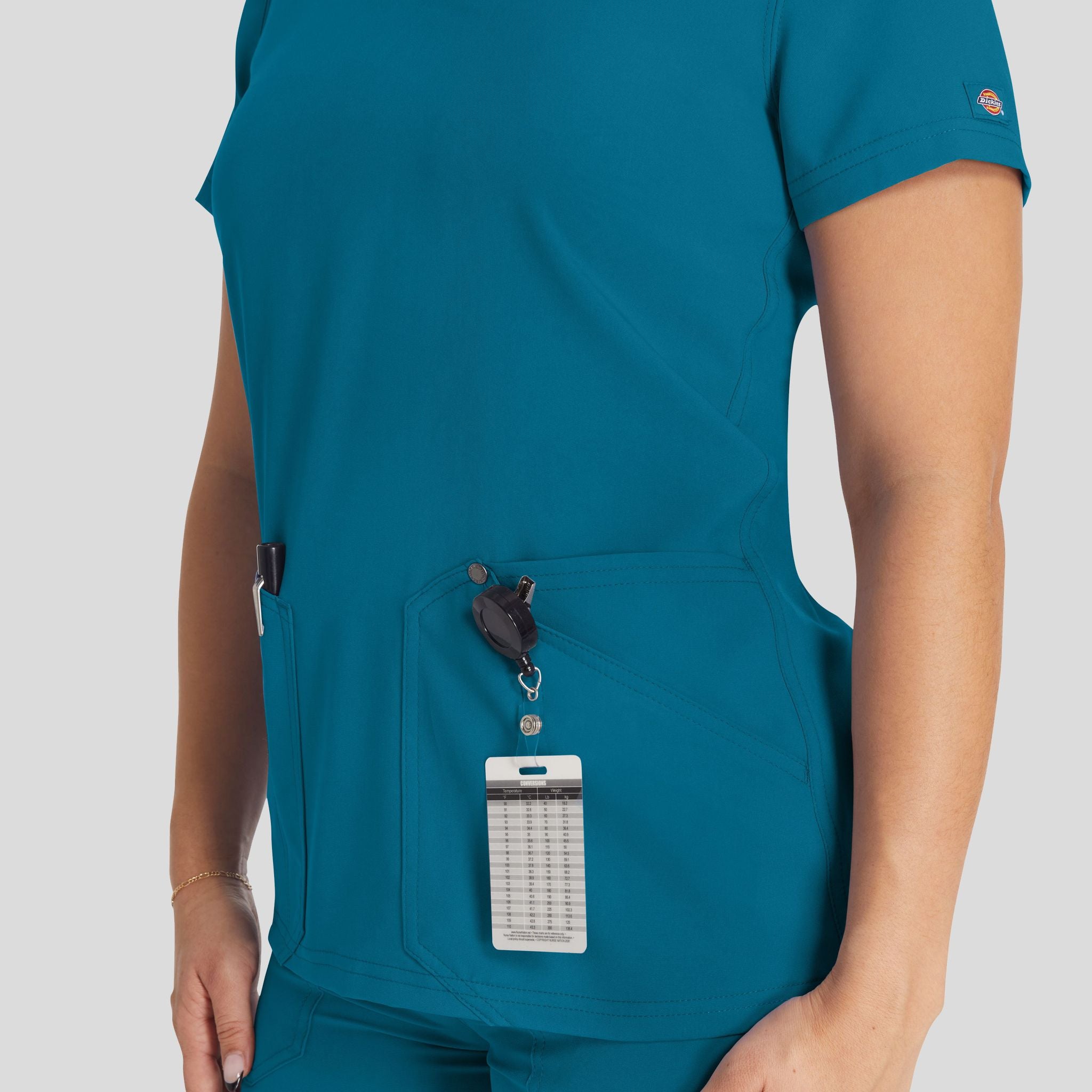 Women's V-Neck Scrub Top | Caribbean