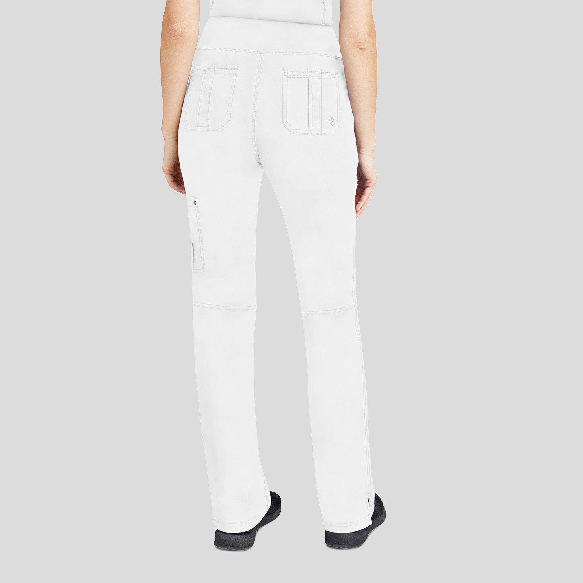 Tori Yoga Scrub Pant | White