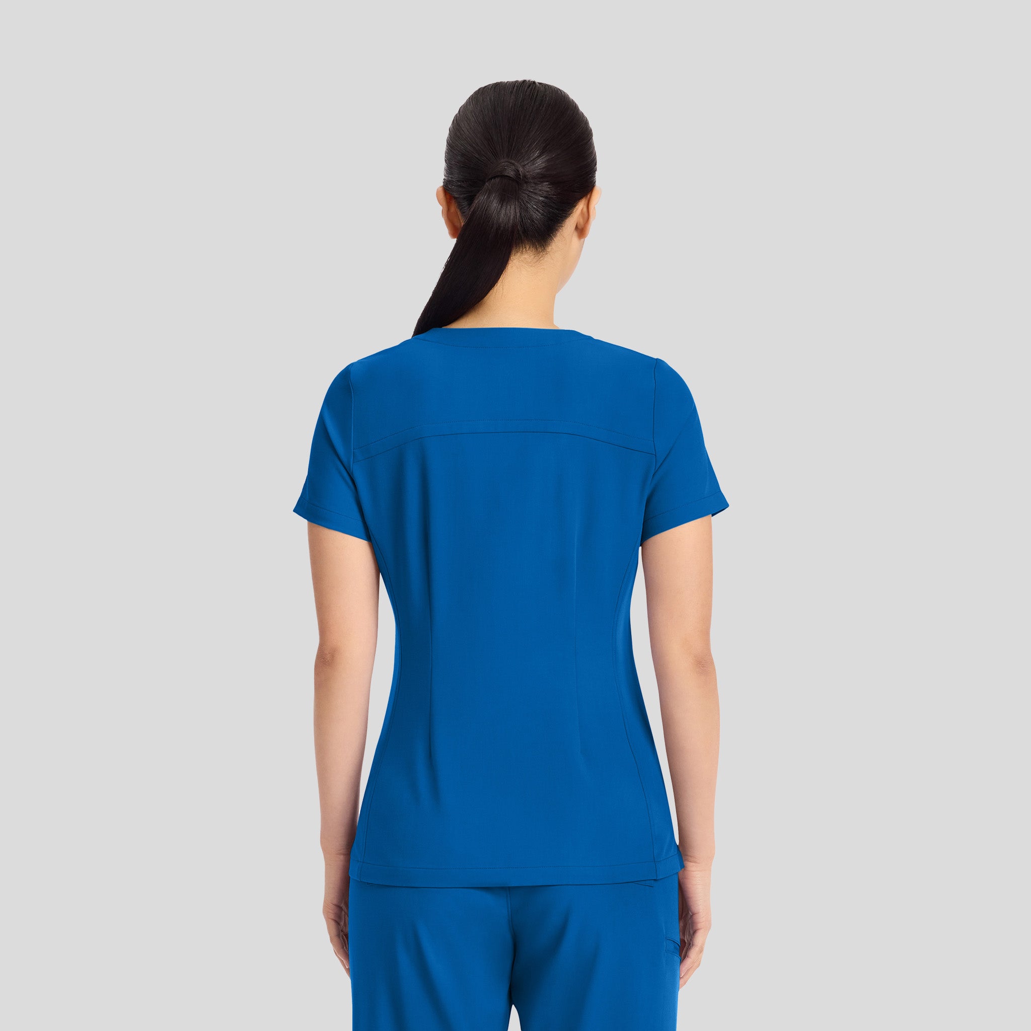 Women's Briana Y-Neck Scrub Top | Royal
