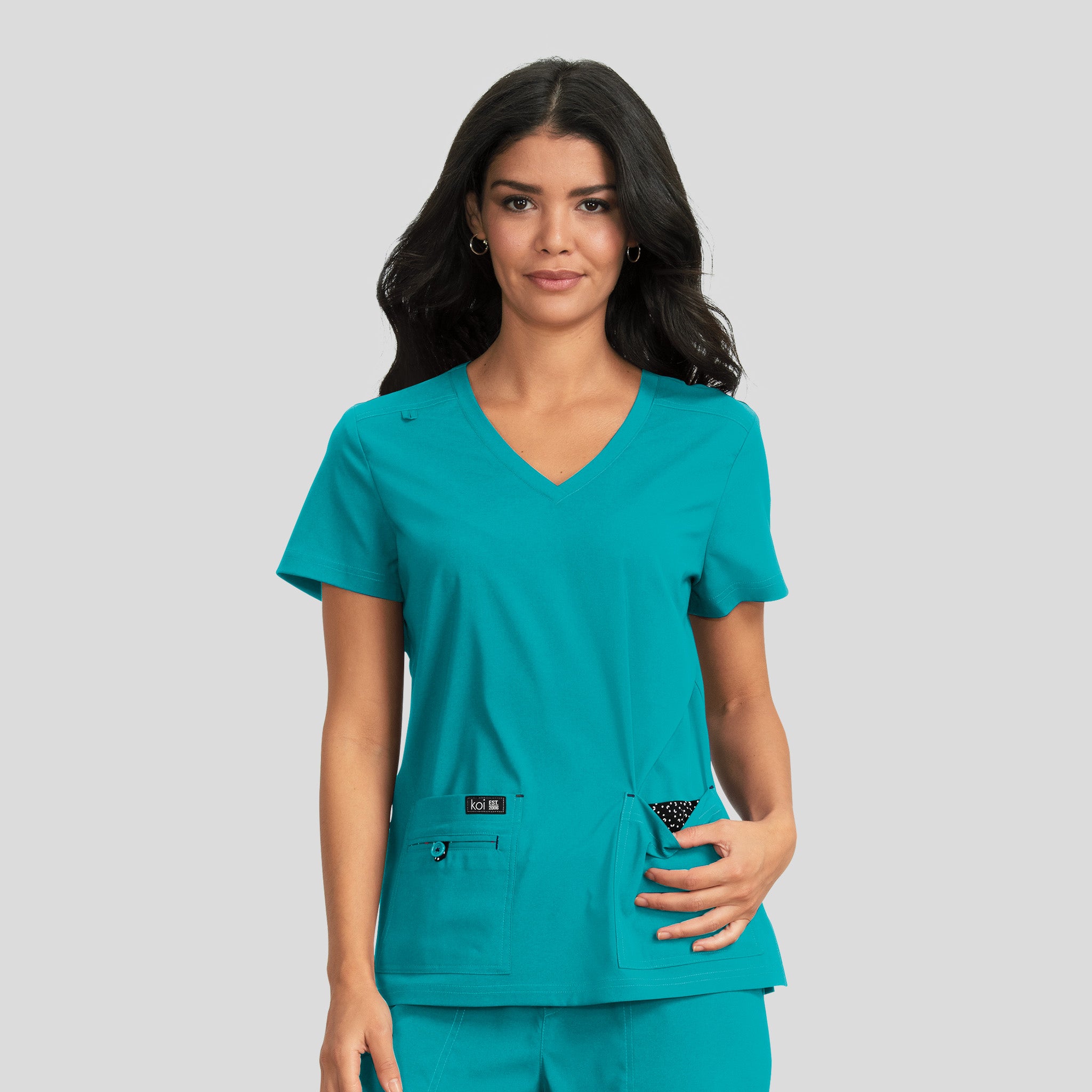 Becca Women's 4-Pocket Stretch Top | Teal