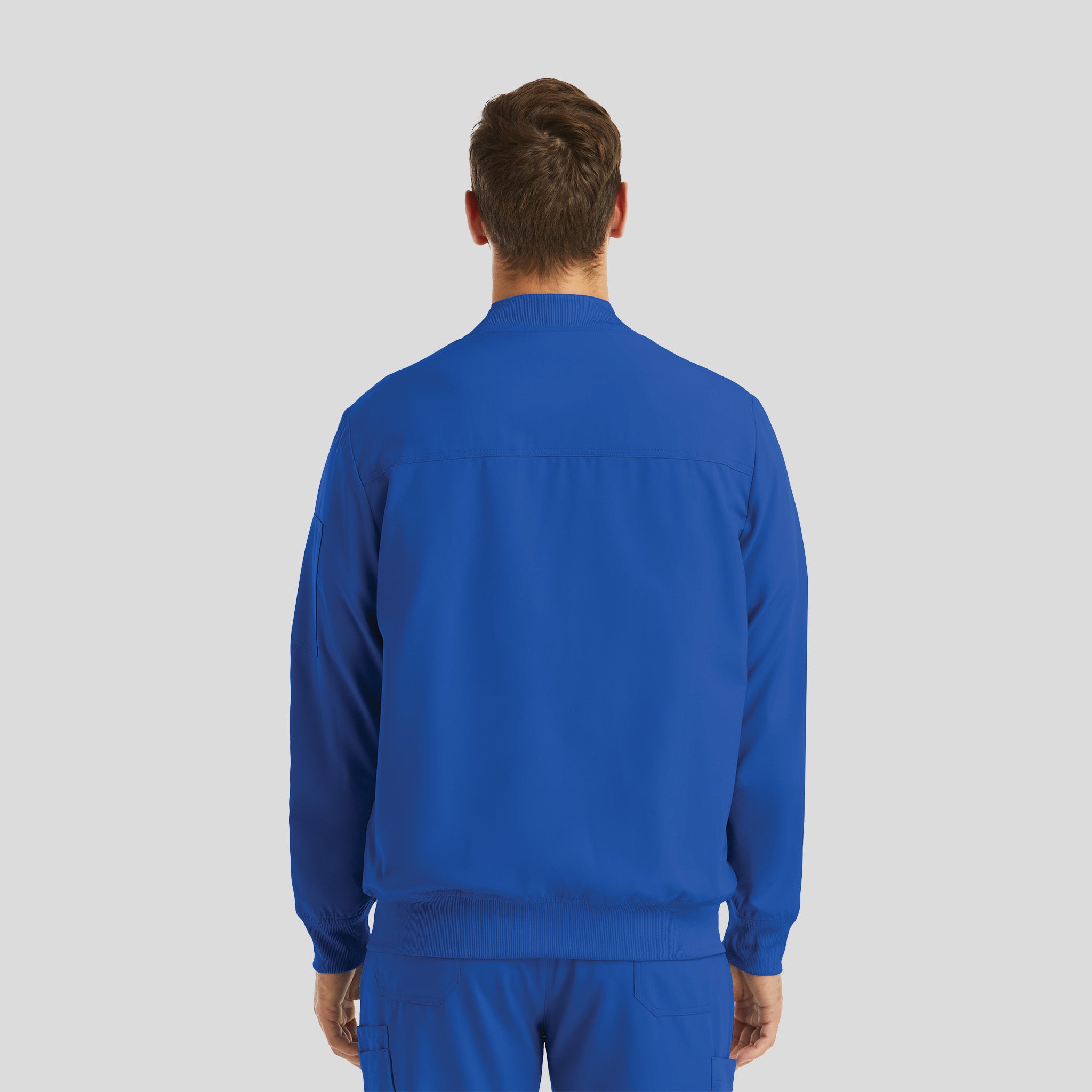 Menβs Full Zip Bomber Jacket | Royal
