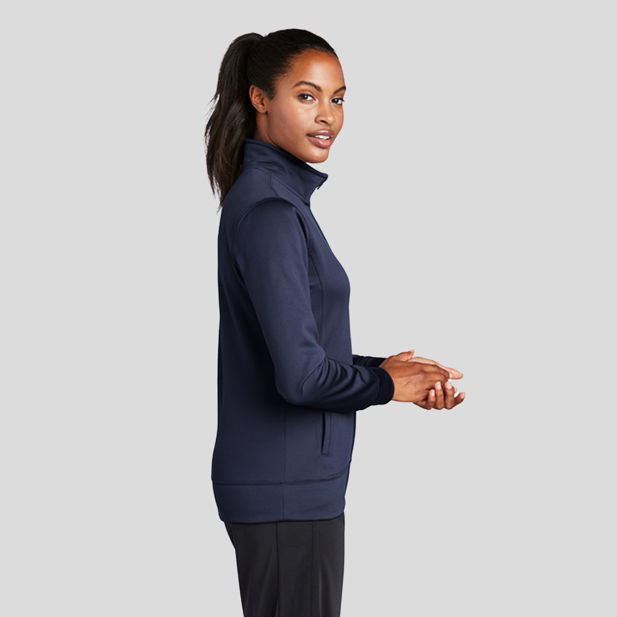 Women's Sport-Wickยฎ Fleece Full-Zip Jacket | Navy