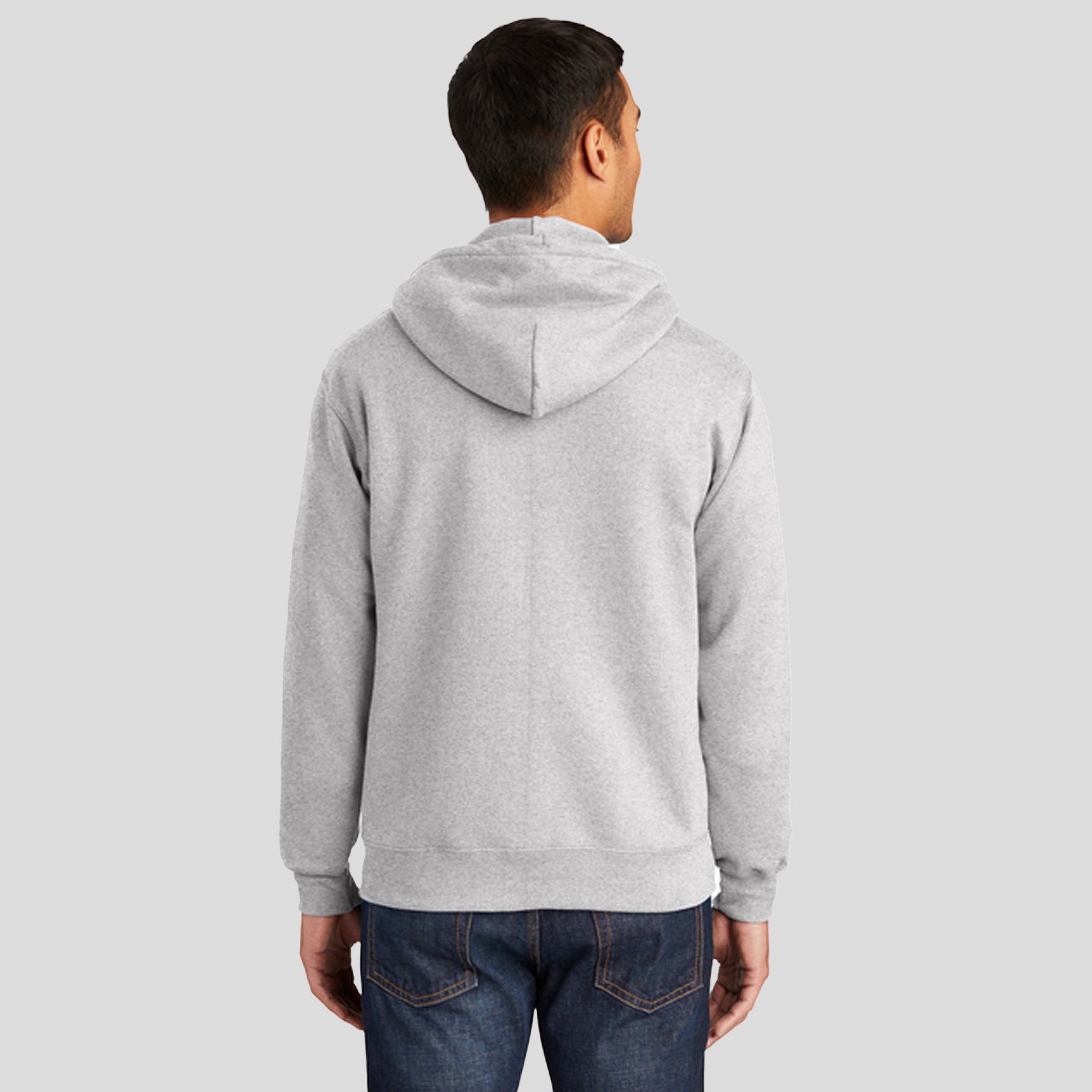 Essential Fleece Full-Zip Hooded Sweatshirt | Ash