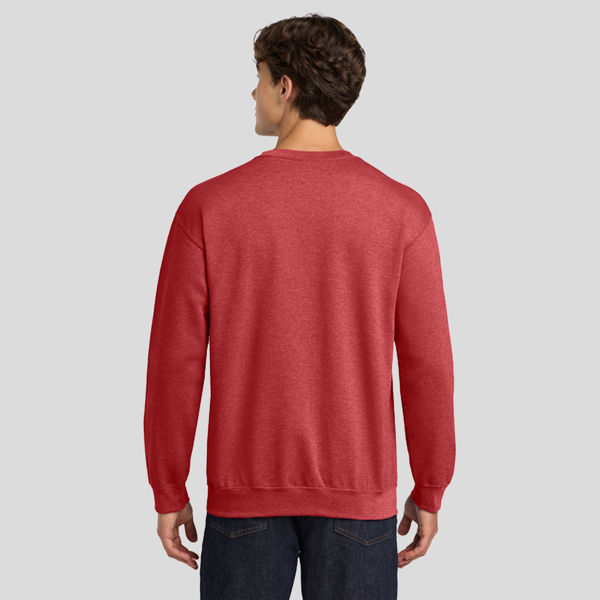 Heavy Blendβ’ Crewneck Sweatshirt | Heather Scarlet Red