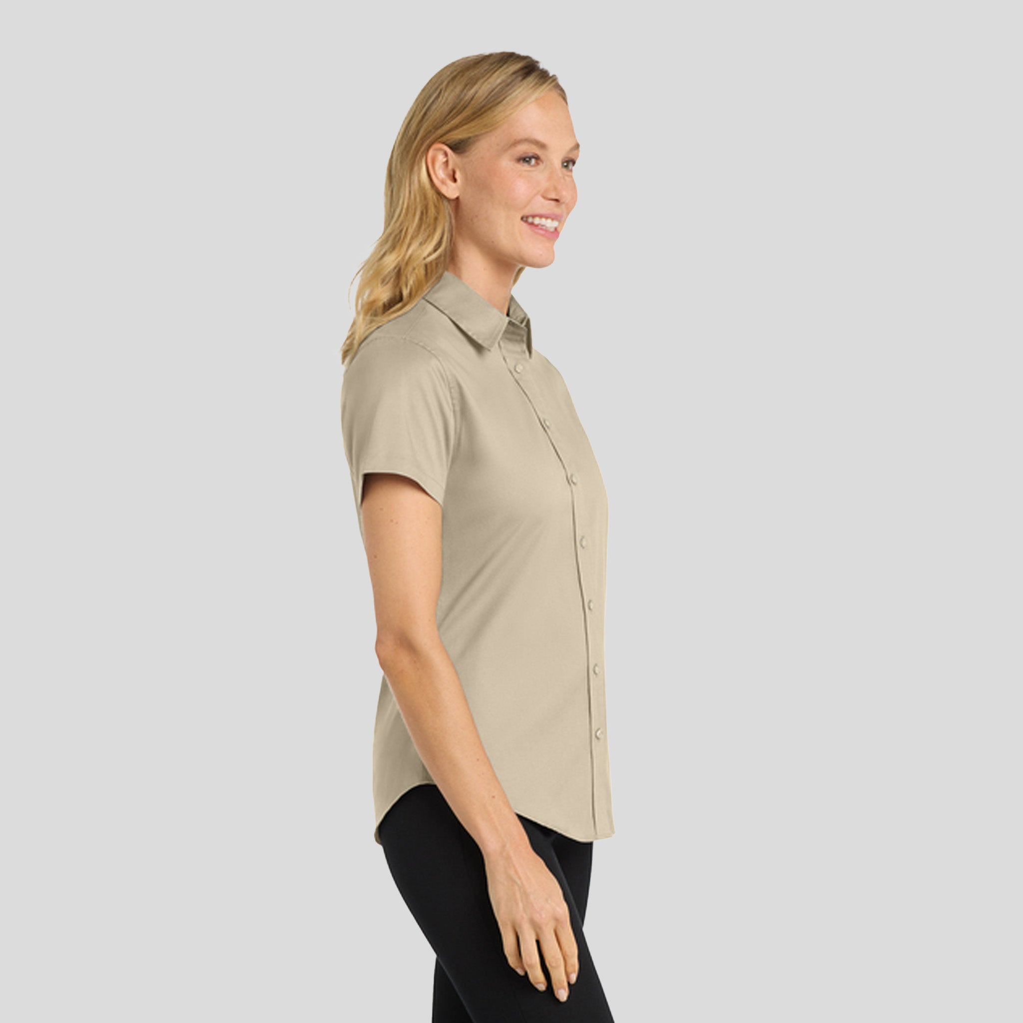 Women's Short Sleeve Easy Care Shirt | Stone