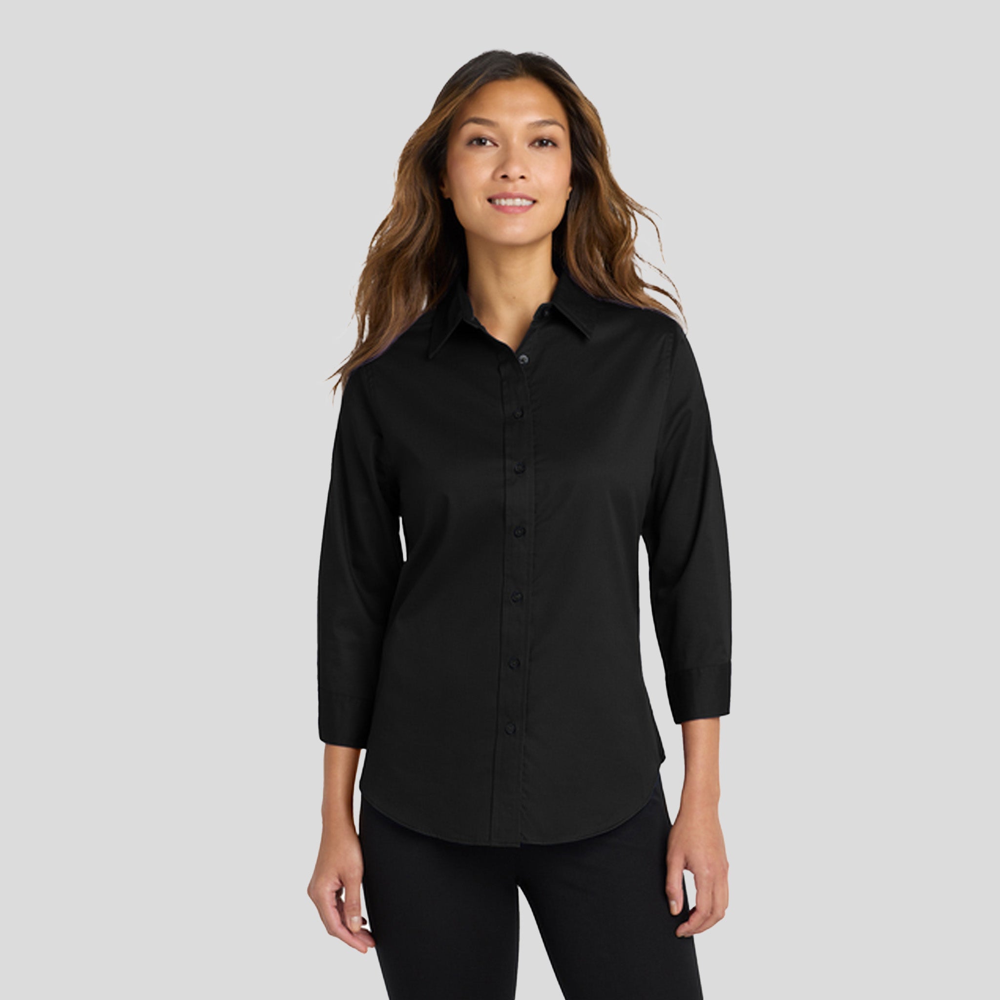 Women's 3/4-Sleeve Easy Care Shirt | Black
