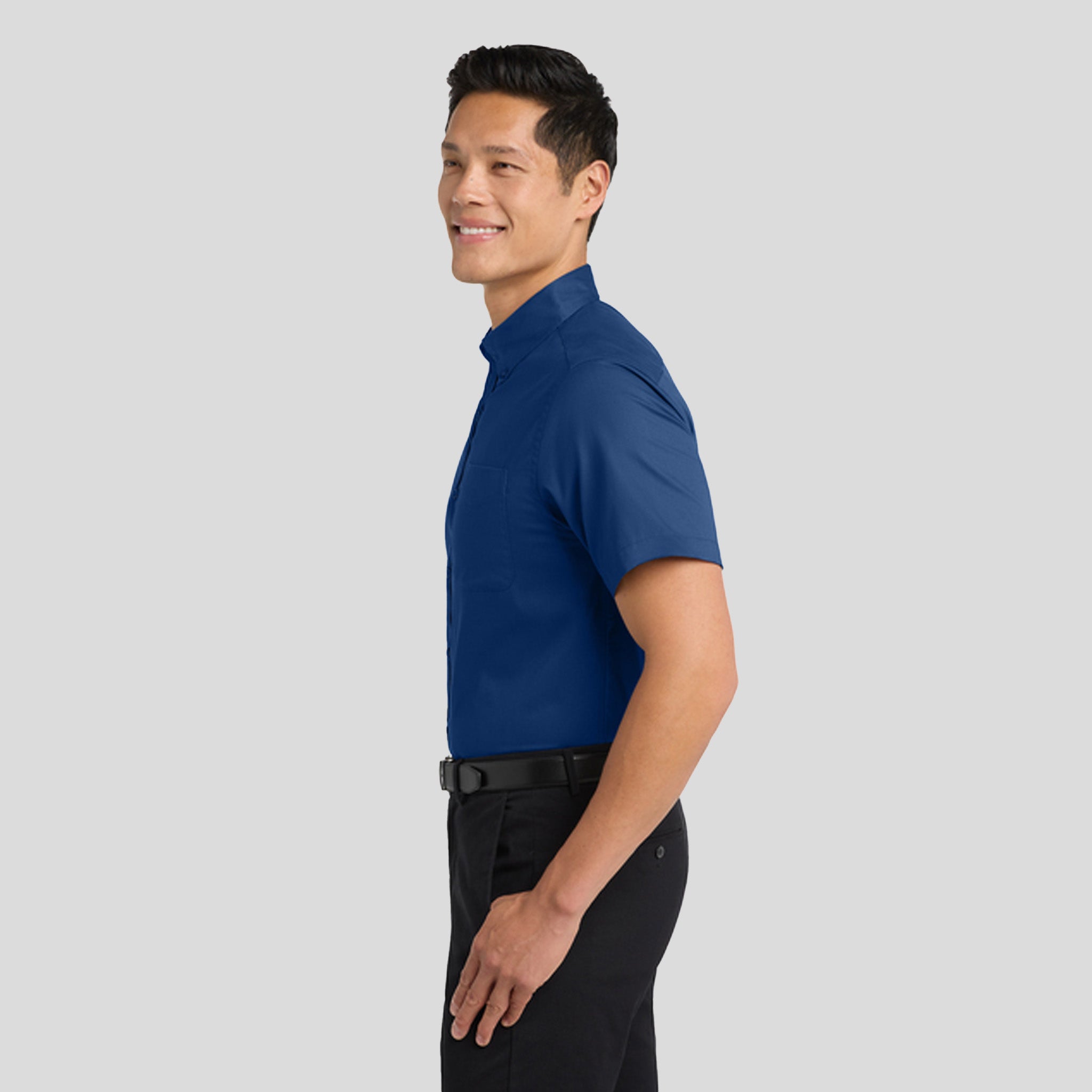 Short Sleeve Easy Care Shirt | Royal/Classic Navy