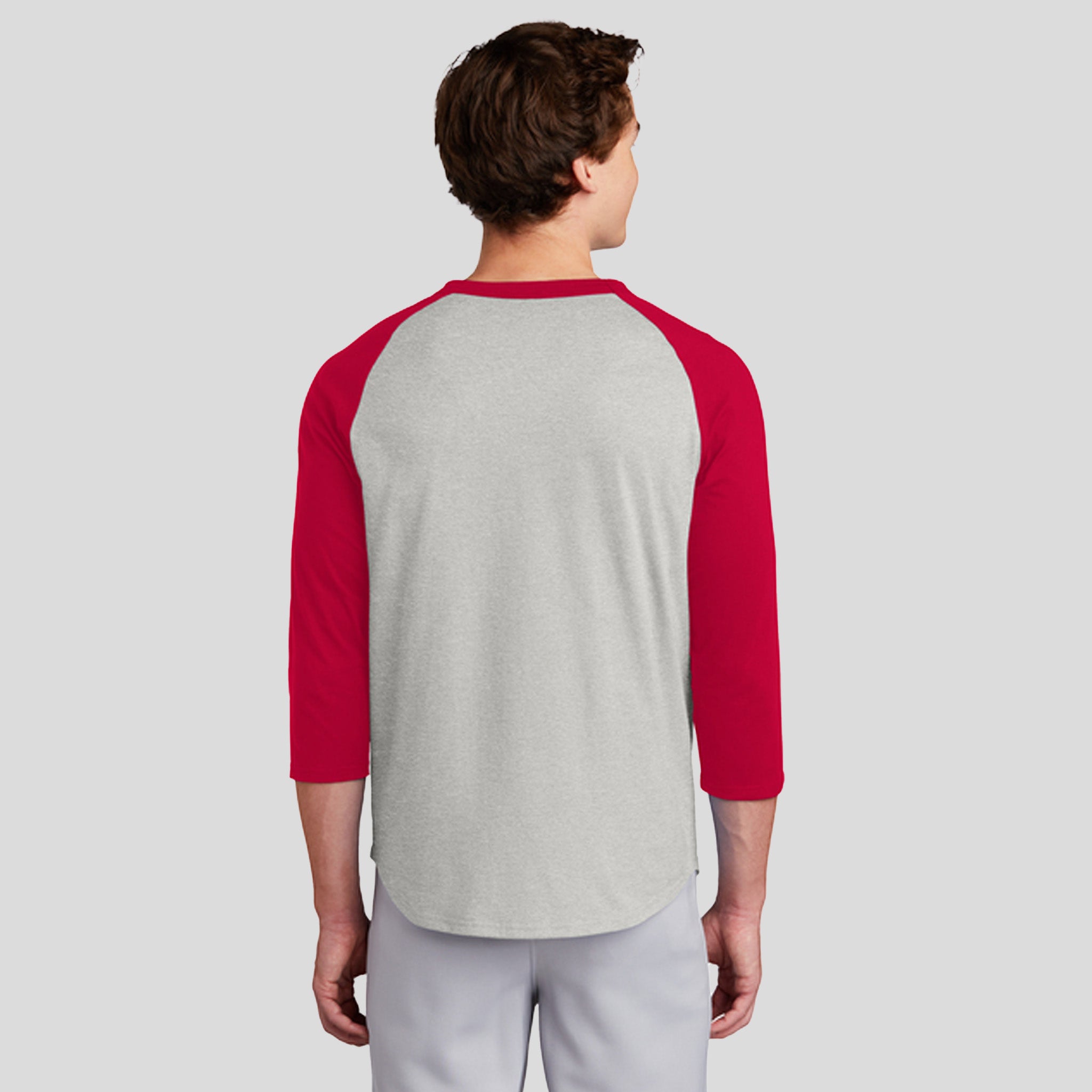 Colorblock Raglan Jersey | Heather Grey/Red