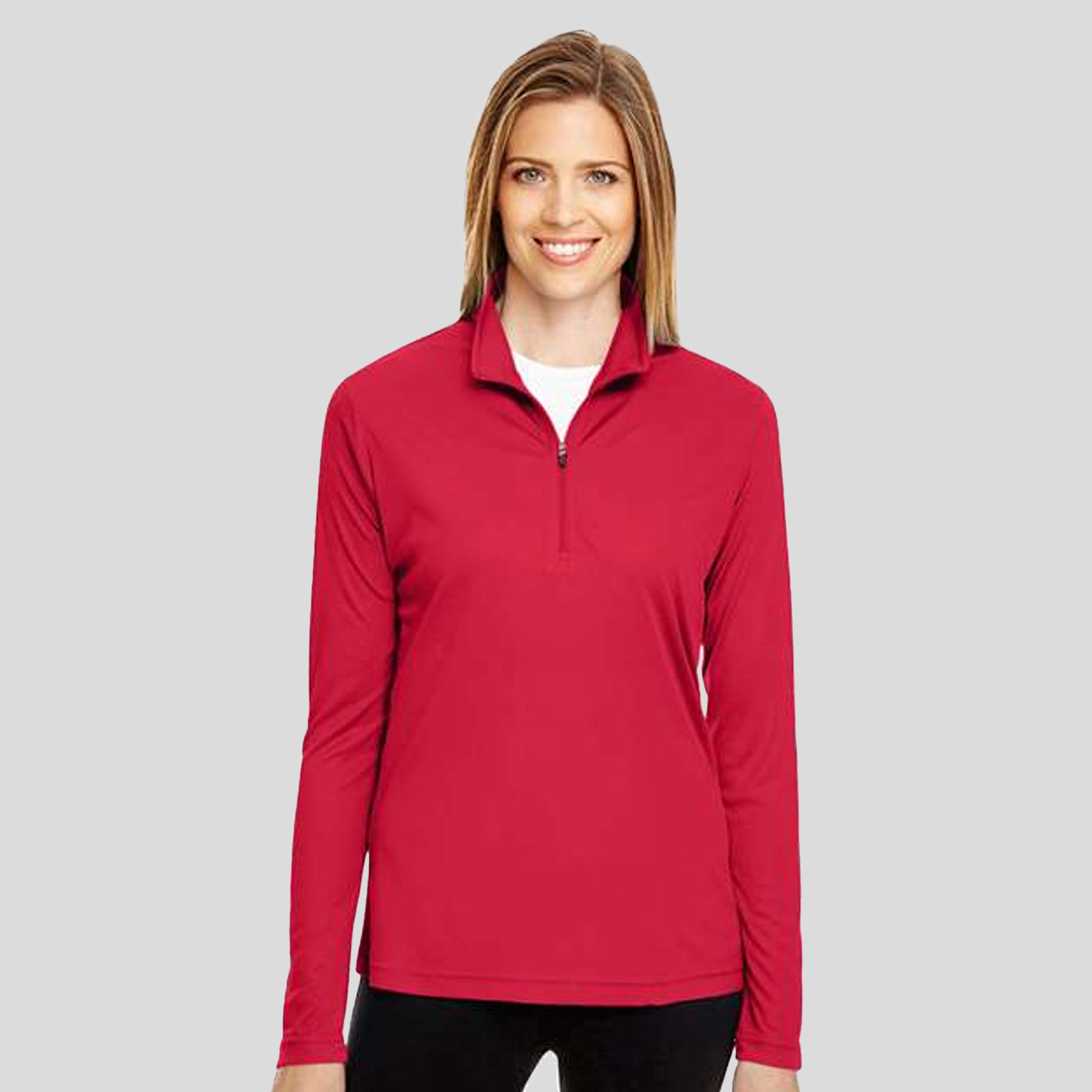 Women's Zone Performance Quarter-Zip Pullover | Sport Red