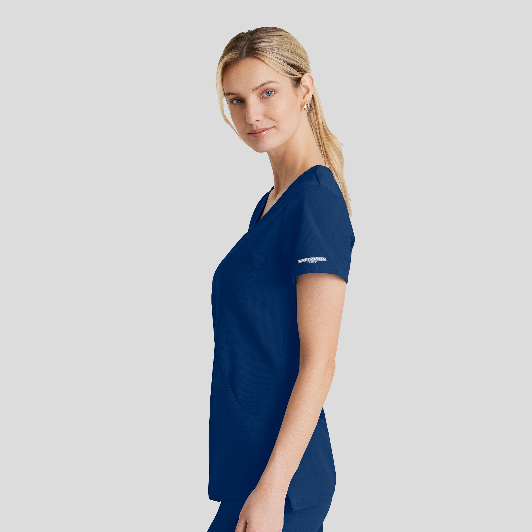 Reliance 3-Pocket Crossover V-Neck Scrub Top | Navy