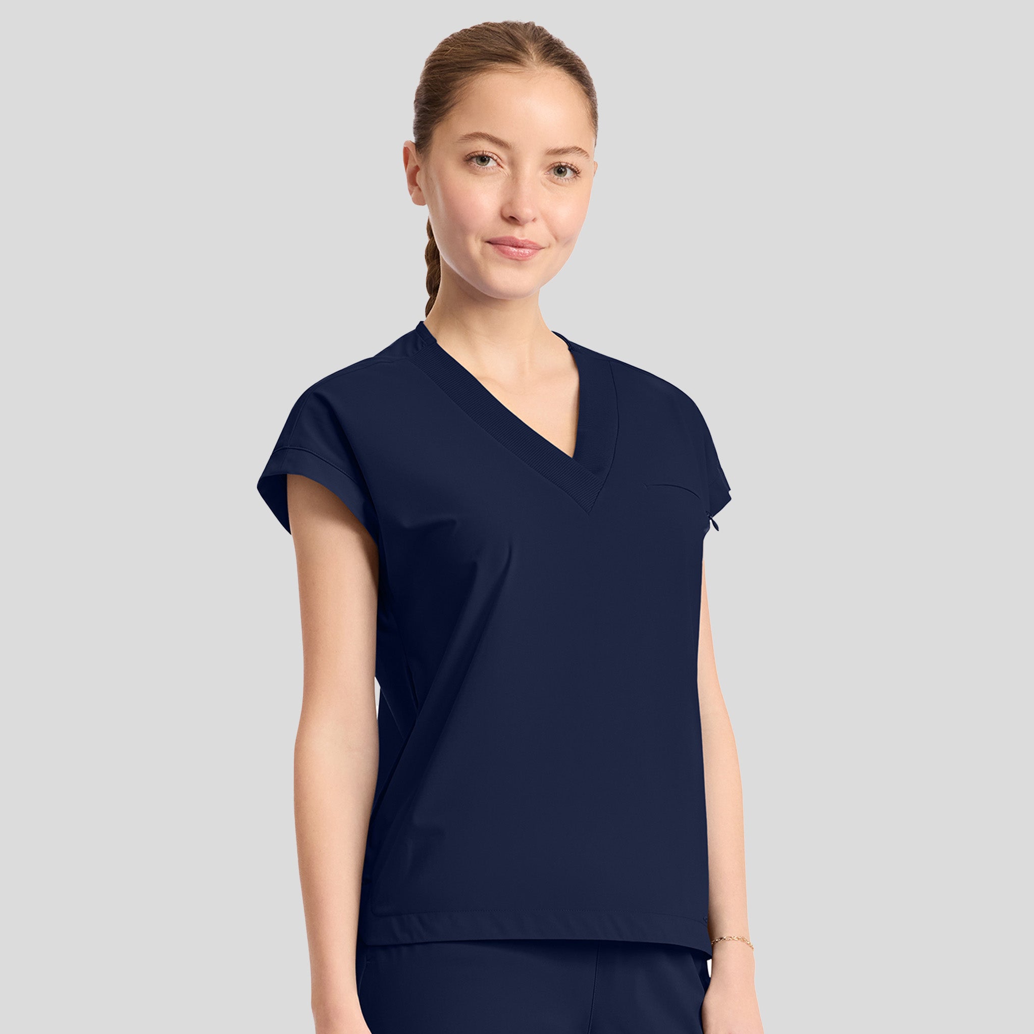 Dolman V-Neck Top | Navy