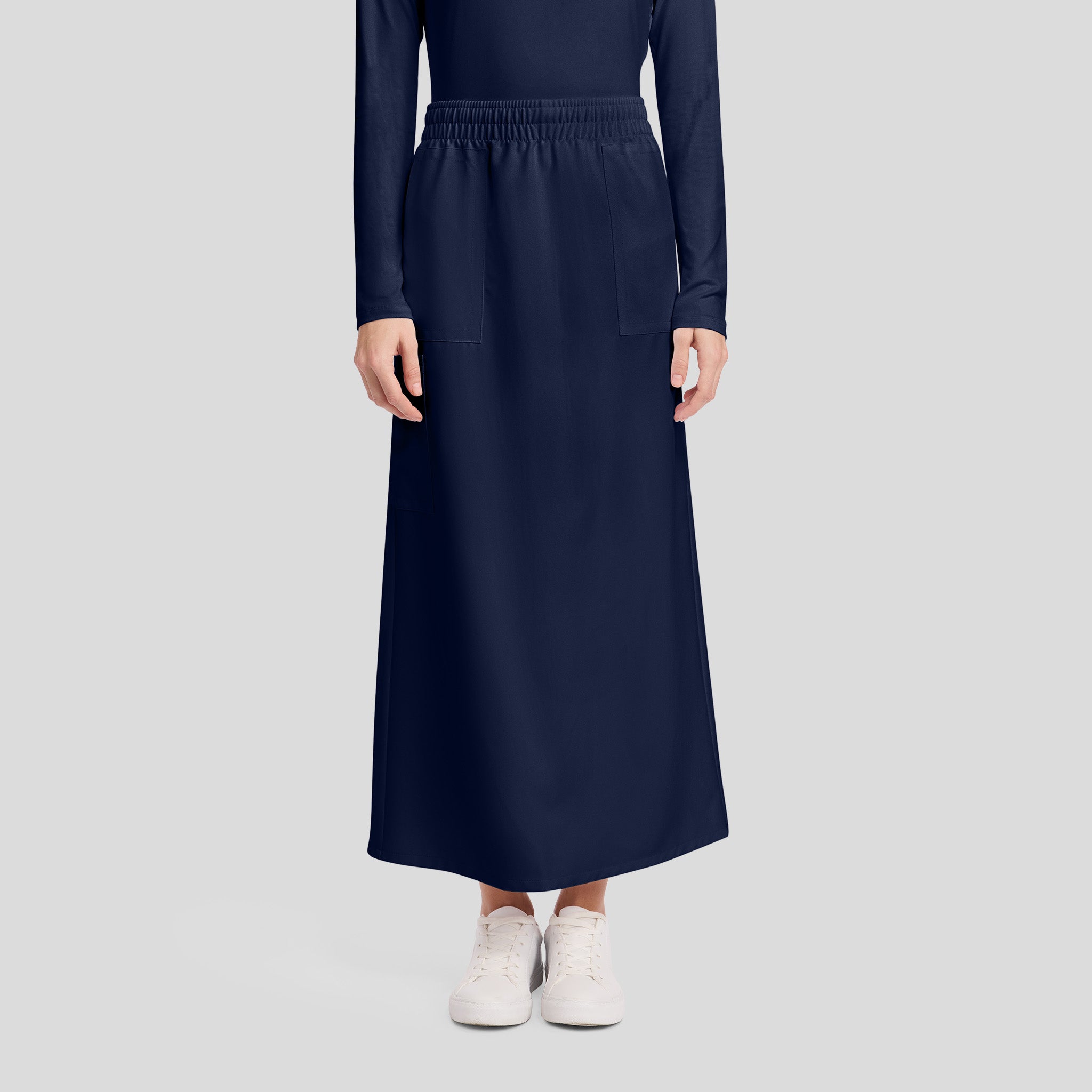 3-Pocket Maxi Scrub Skirt | Navy