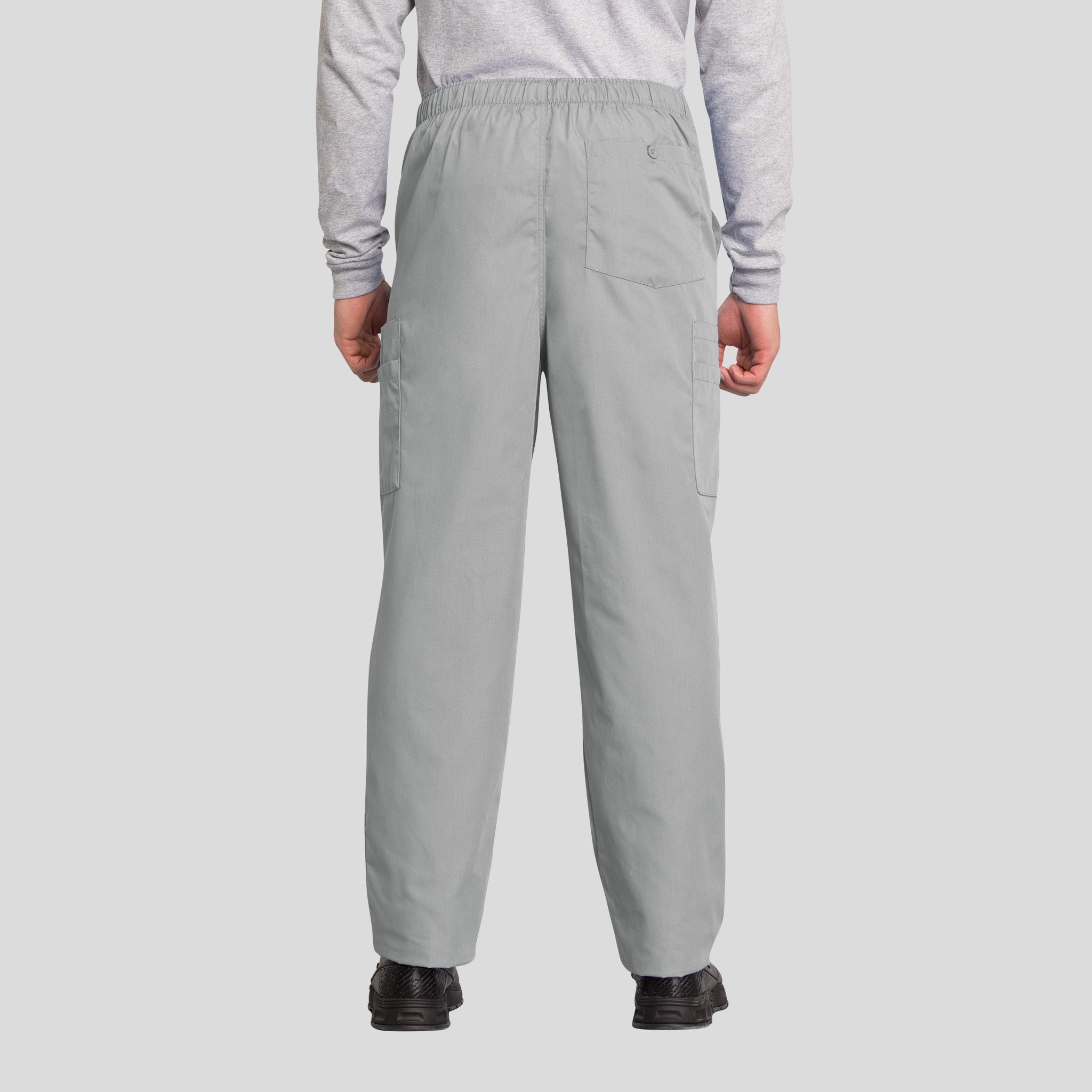 Men's Drawstring Cargo Scrub Pant | Grey