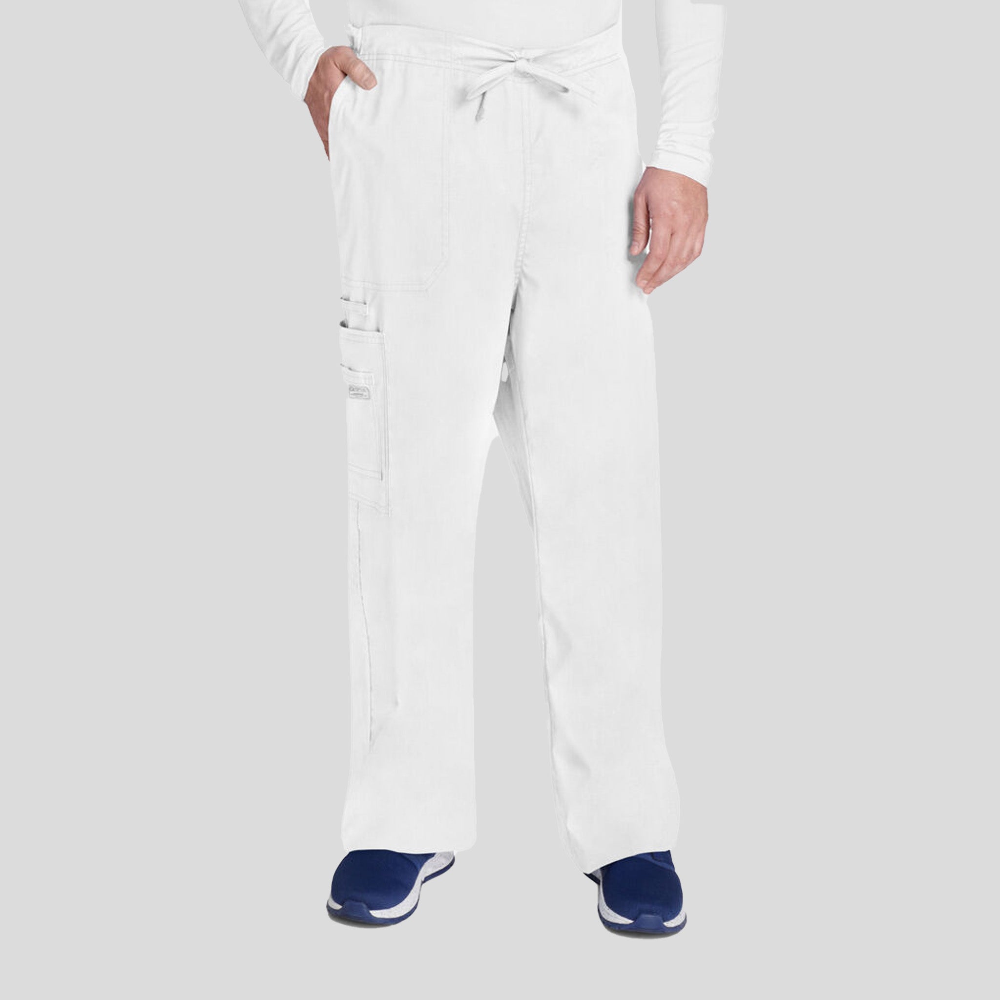 Unisex Drawstring Cargo Pant | White