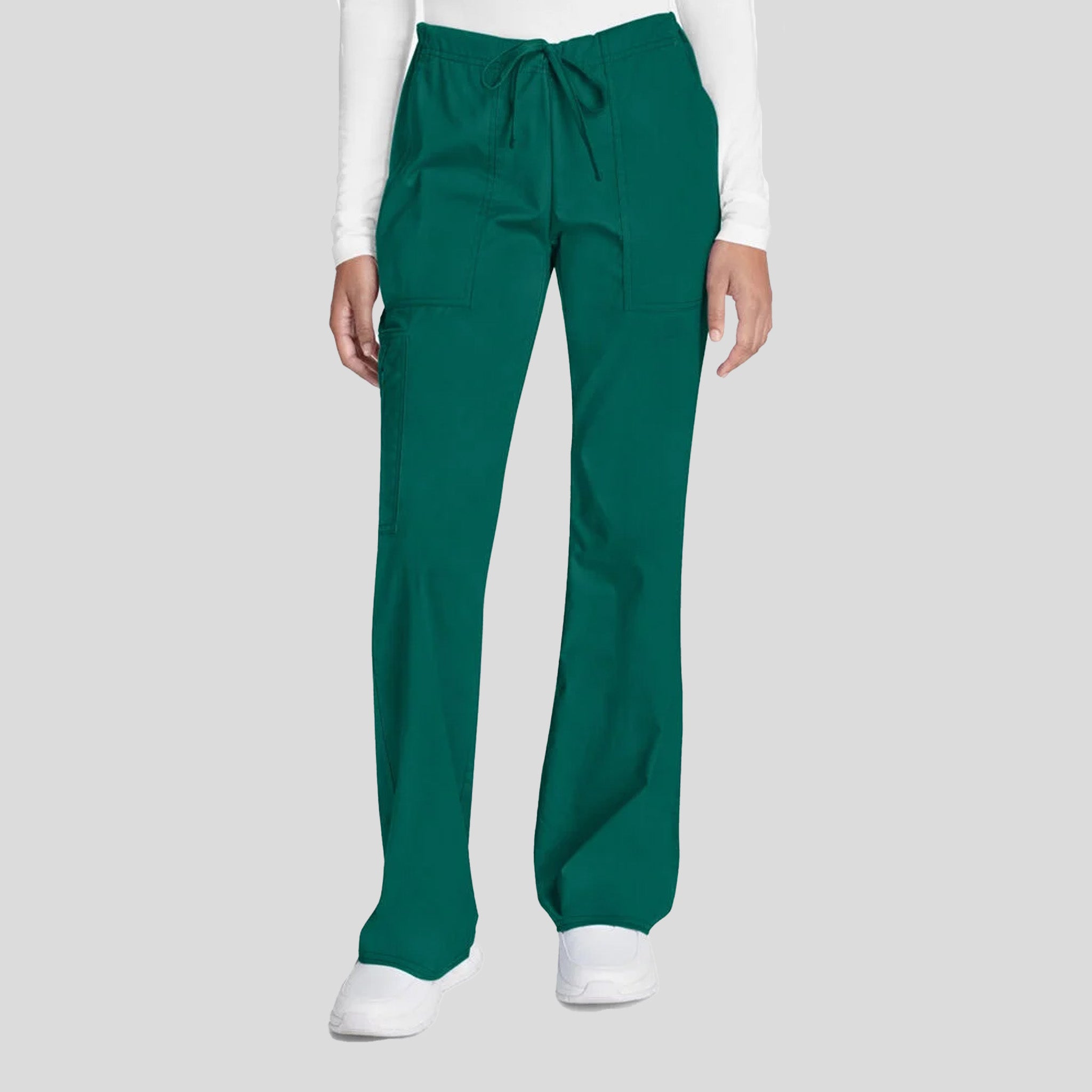 Flare Leg Drawstring Scrub Pant | Hunter