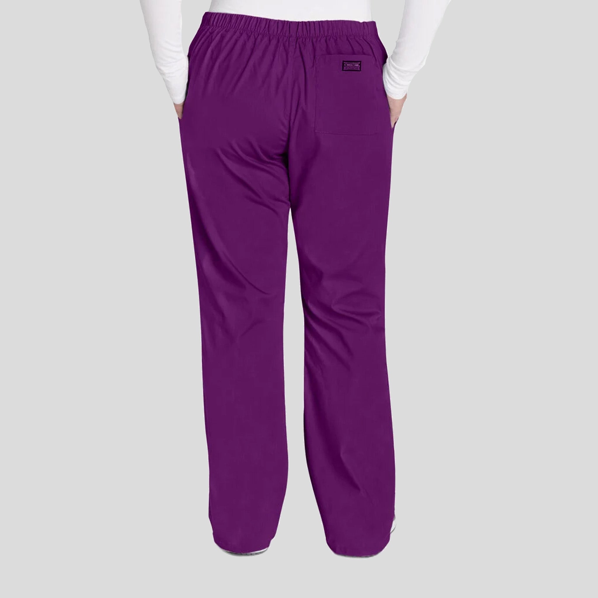 Natural Rise Flare Leg Drawstring Pant | Eggplant