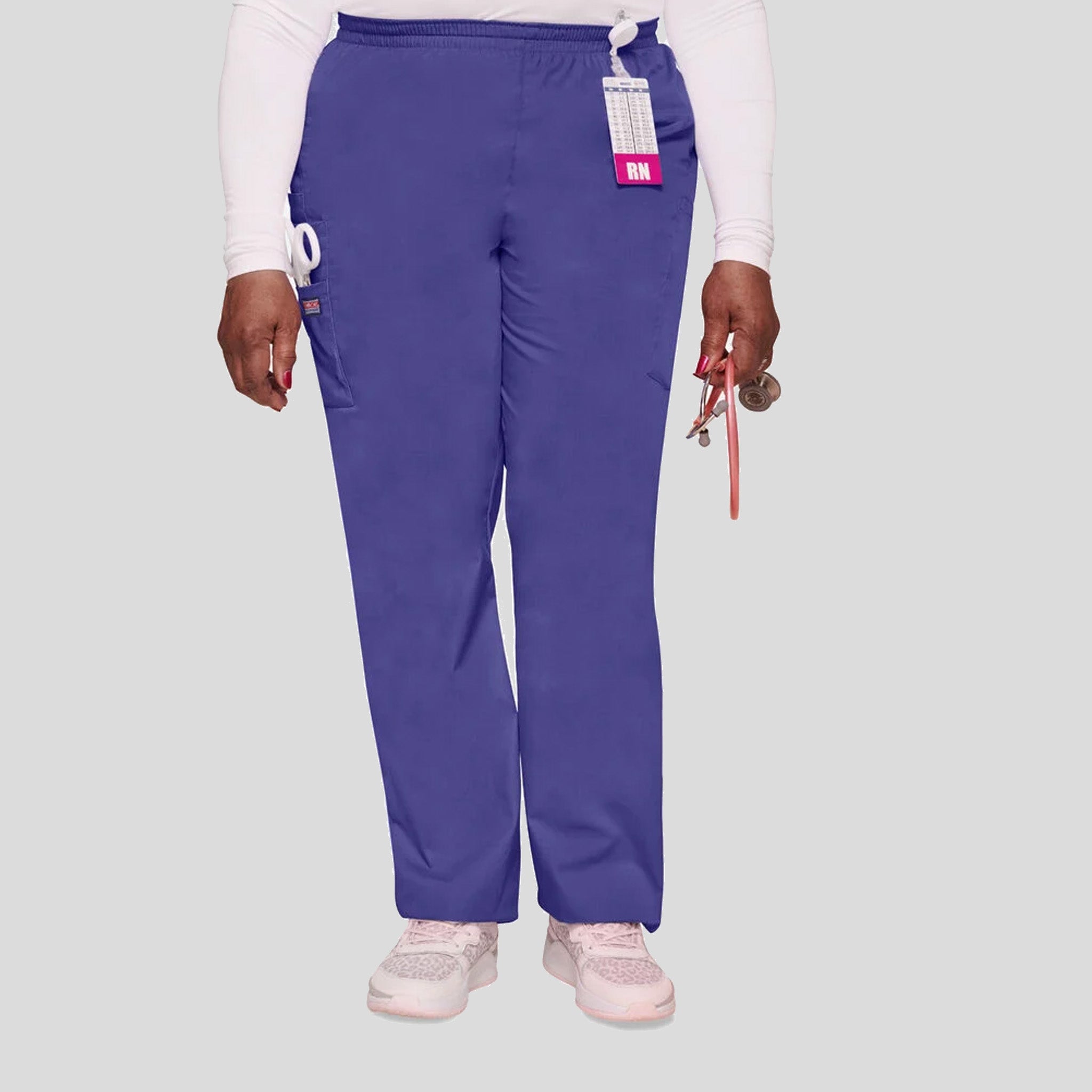 Elastic Waist Utility Scrub Pant | Grape
