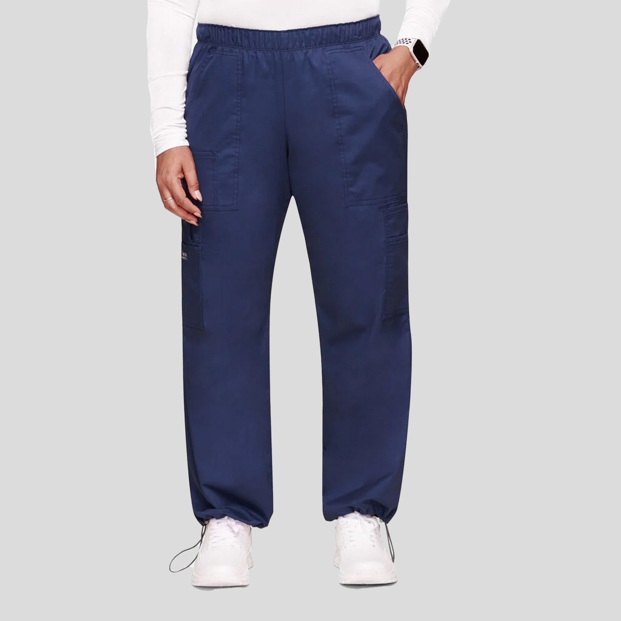 Elastic Waist Scrub Pant | Navy