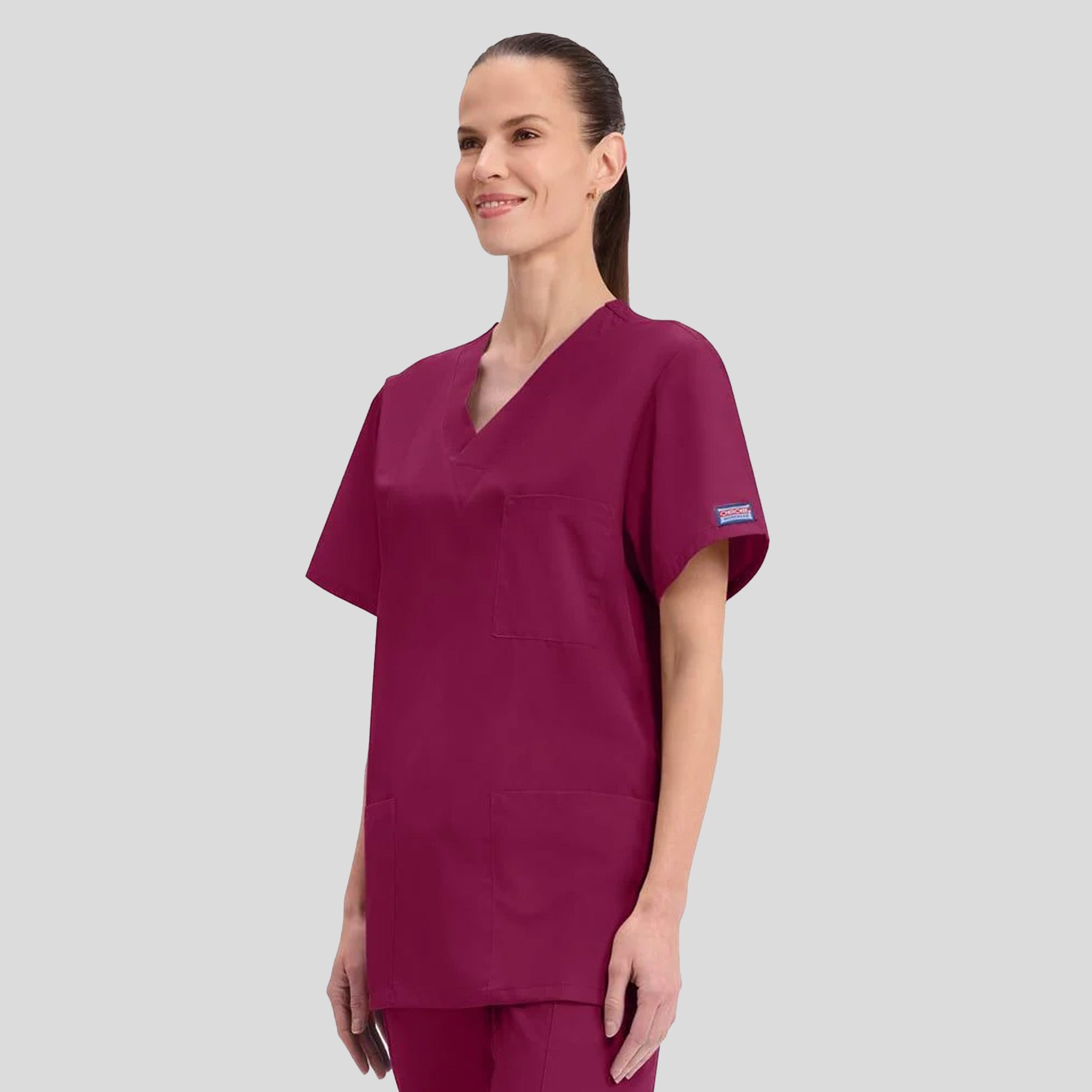 Unisex V-Neck 3 Pocket | Wine