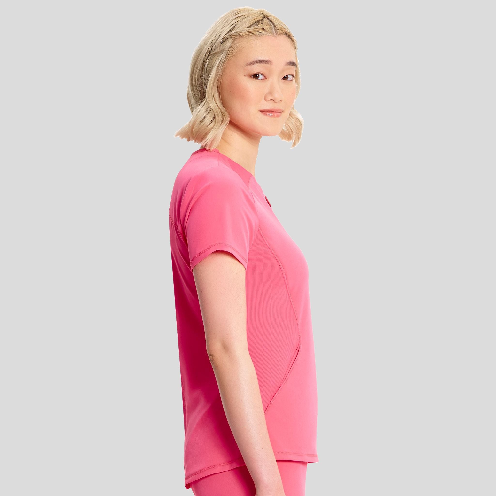 V-Neck Top | Power Pink
