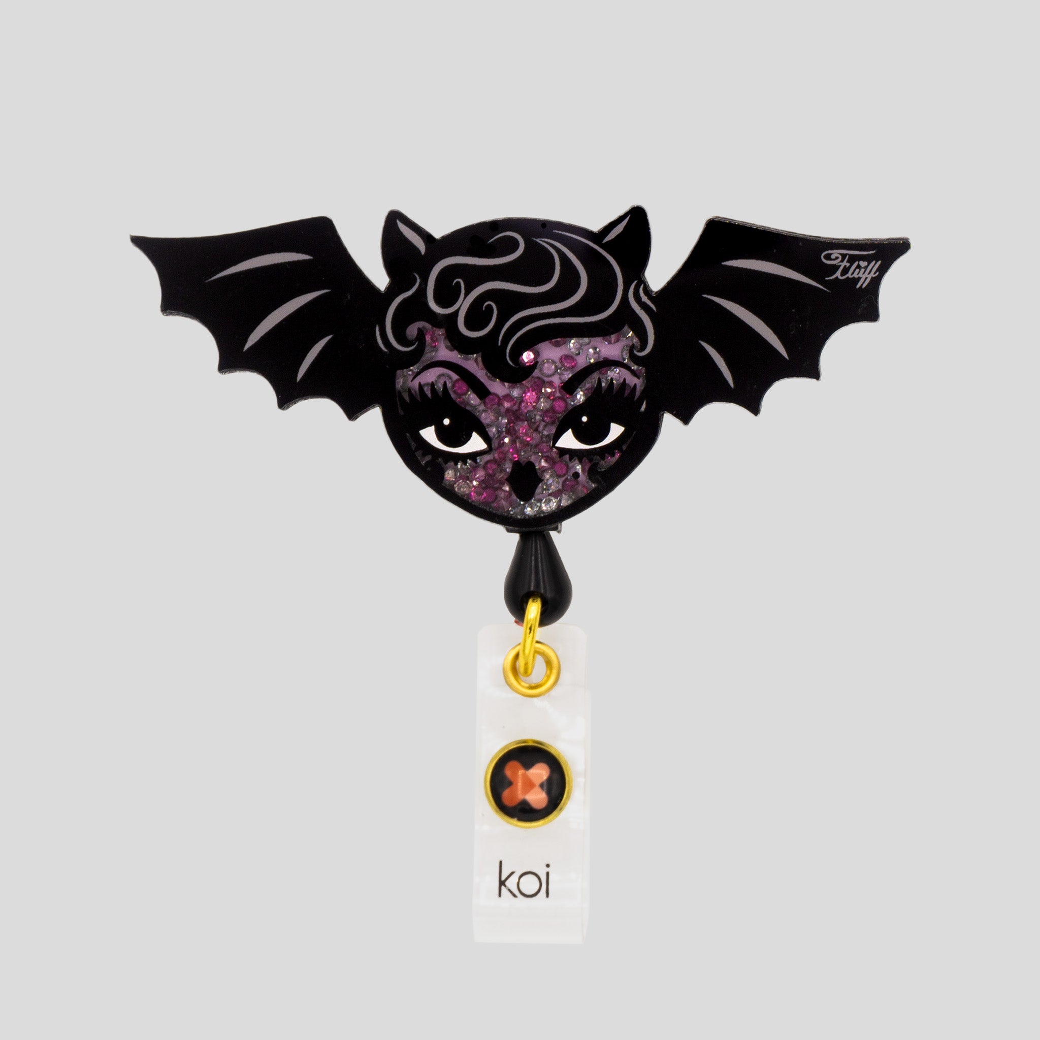 Vampire Bat Dolly Shaker Badge Reel