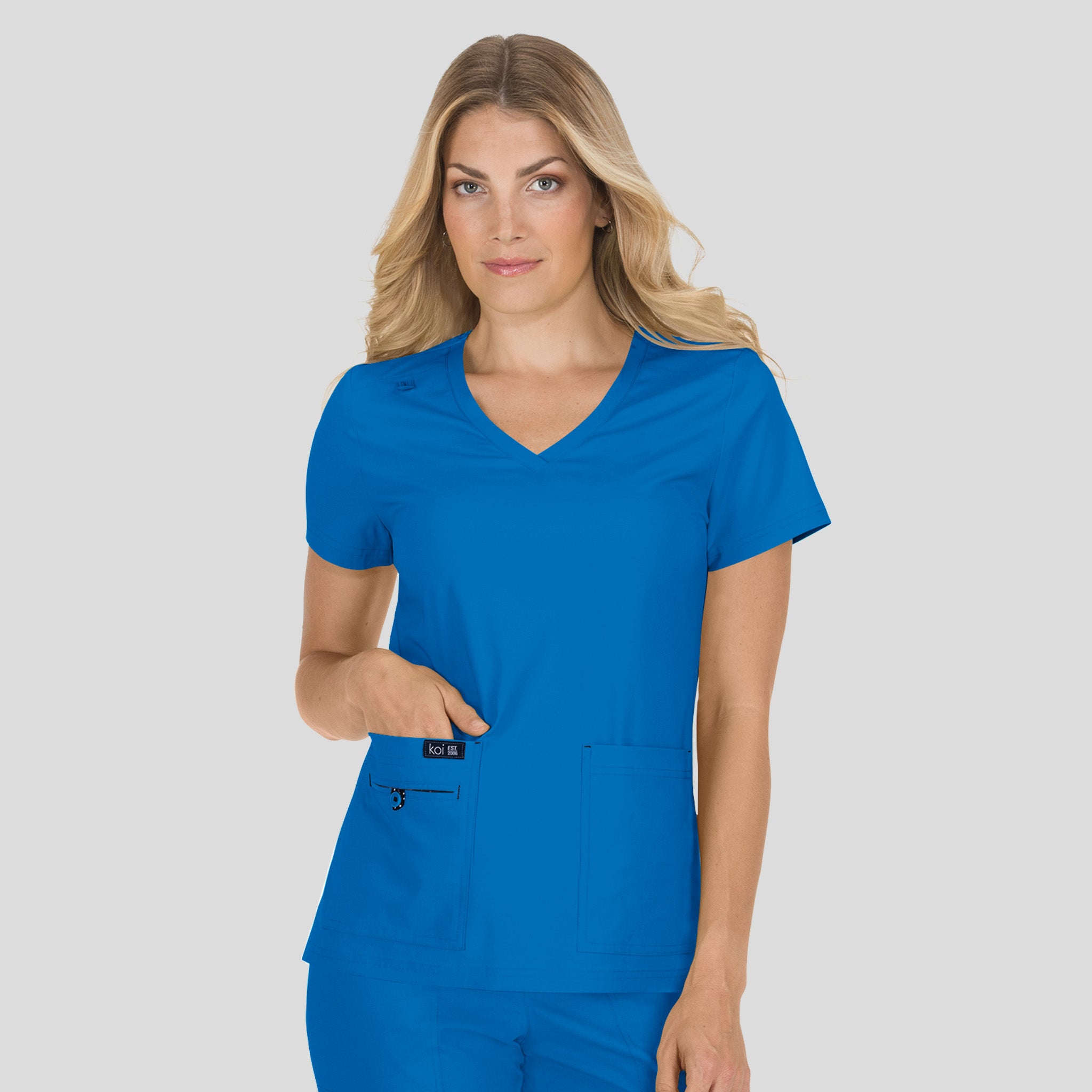 Becca Women's 4-Pocket Stretch Top | Royal