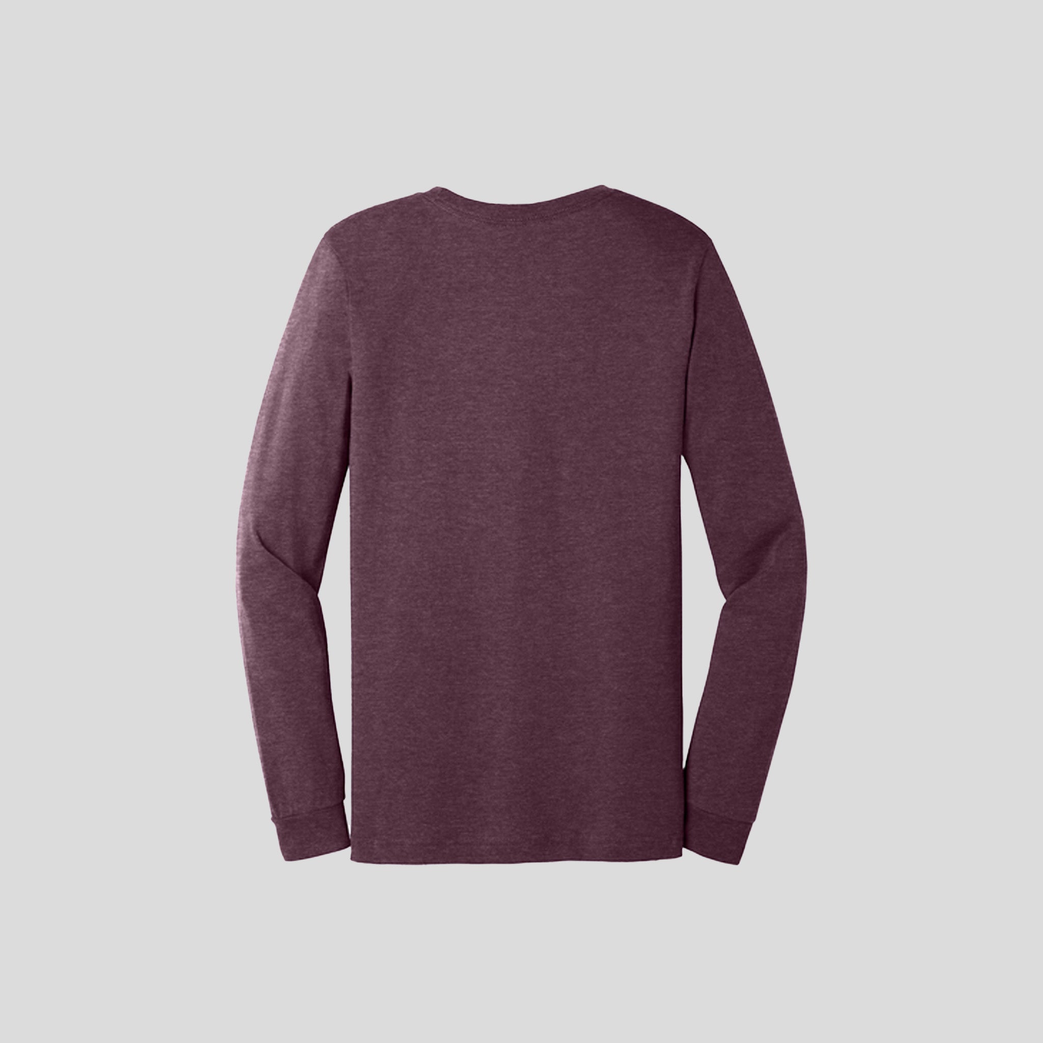 Unisex Heather CVC Long Sleeve Tee | Heather Maroon