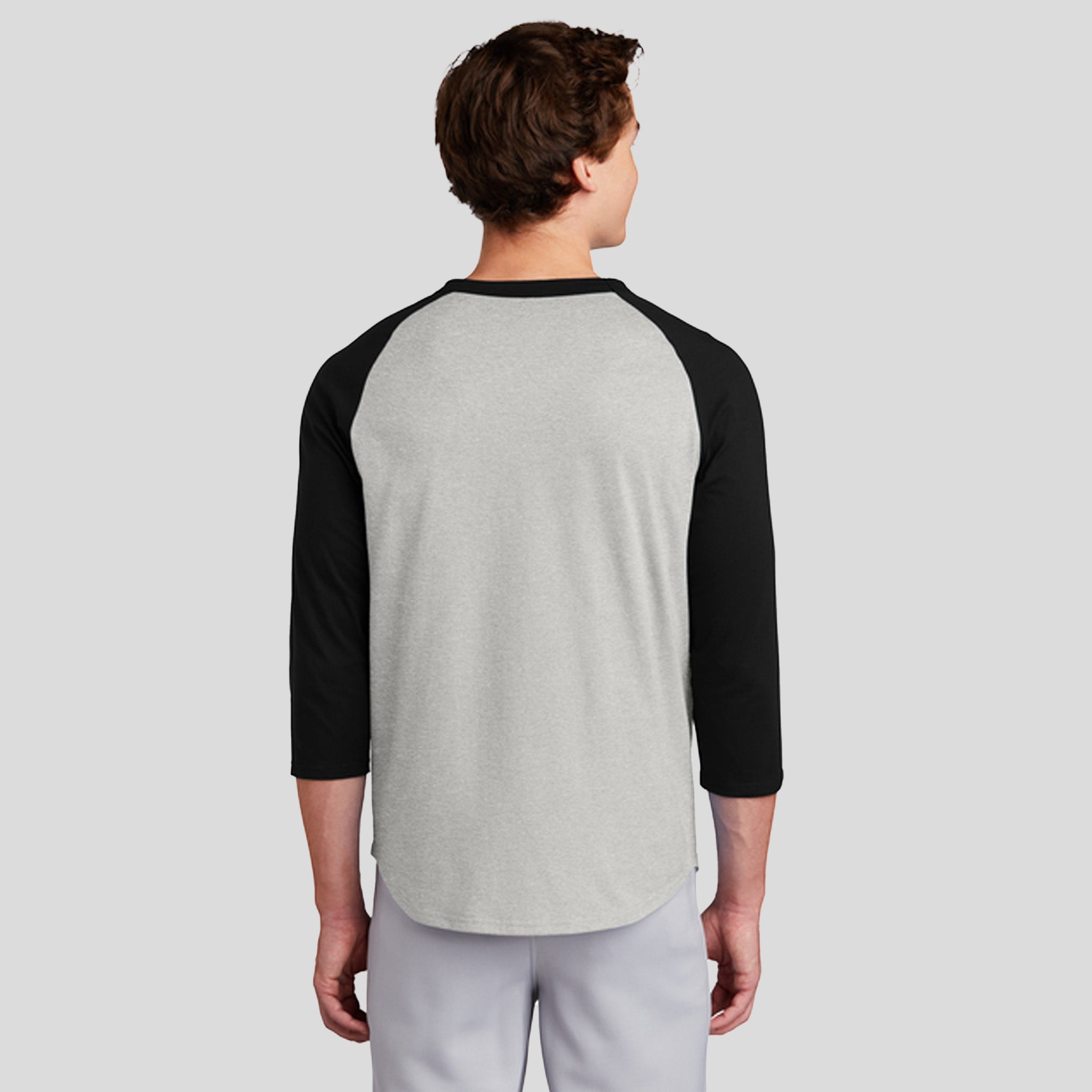Colorblock Raglan Jersey | Heather Grey/Black