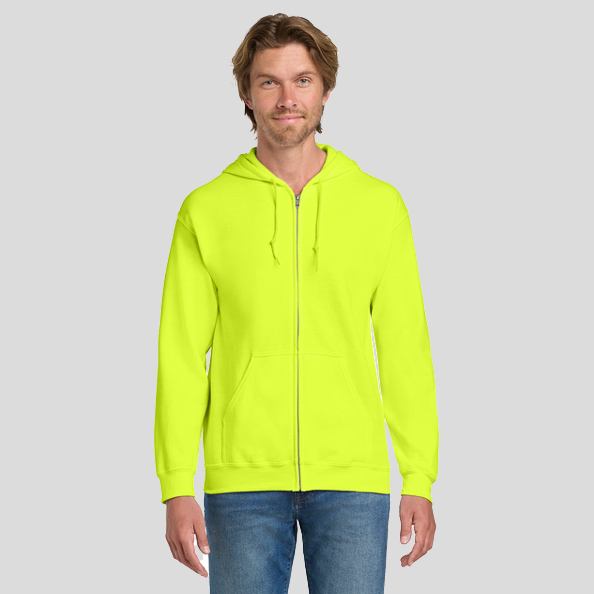 Heavy Blend™ Full-Zip Hooded Sweatshirt | Safety Green