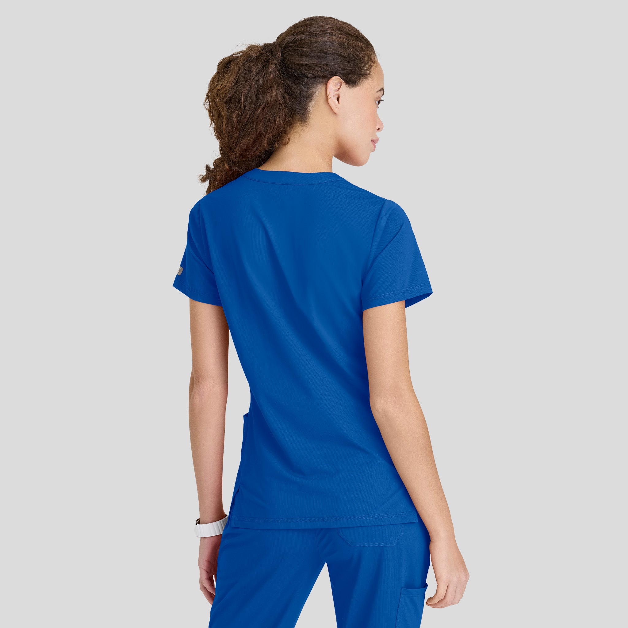 Glide 4 Pocket Banded Collar Top | Royal