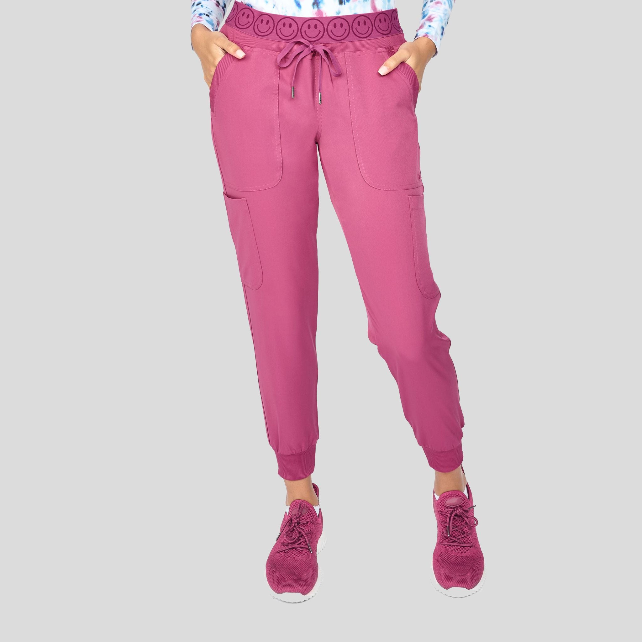 Smile Jogger Pant | Deep Rose